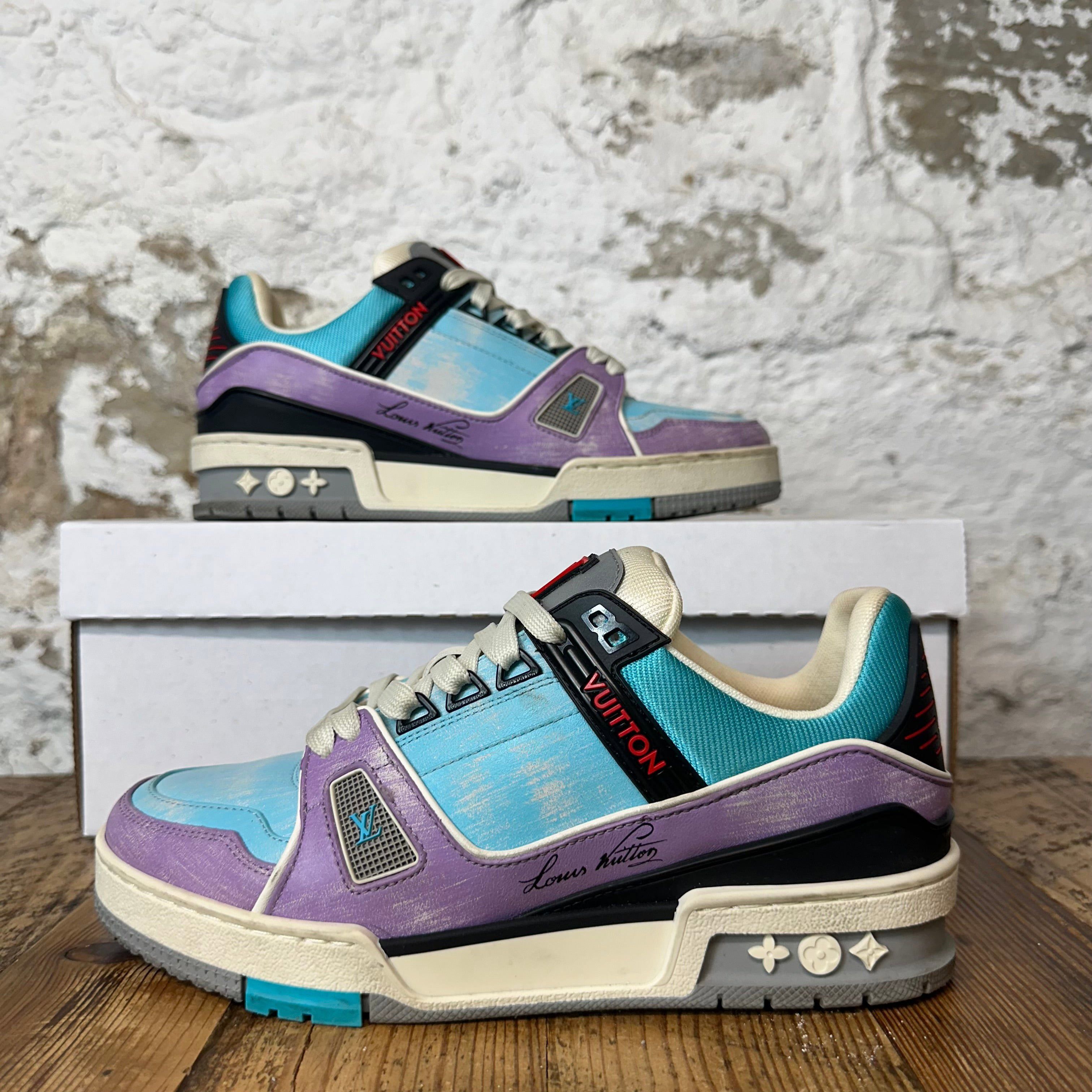 Louis Vuitton Louis Vuitton Lavender Blue Trainer Sneaker Sz 5 (37) Size US 5 / EU 37 - 1 Thumbnail