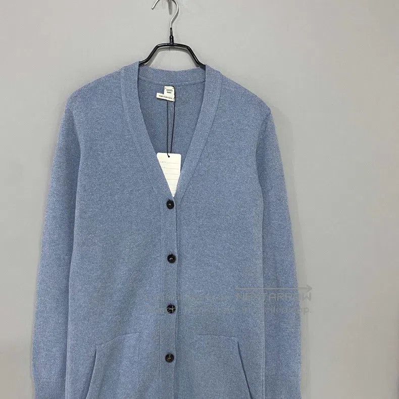 Hermes Hermes Light blue mid-length cashmere cardigan Size XS / US 0-2 / IT 36-38 - 1 Thumbnail