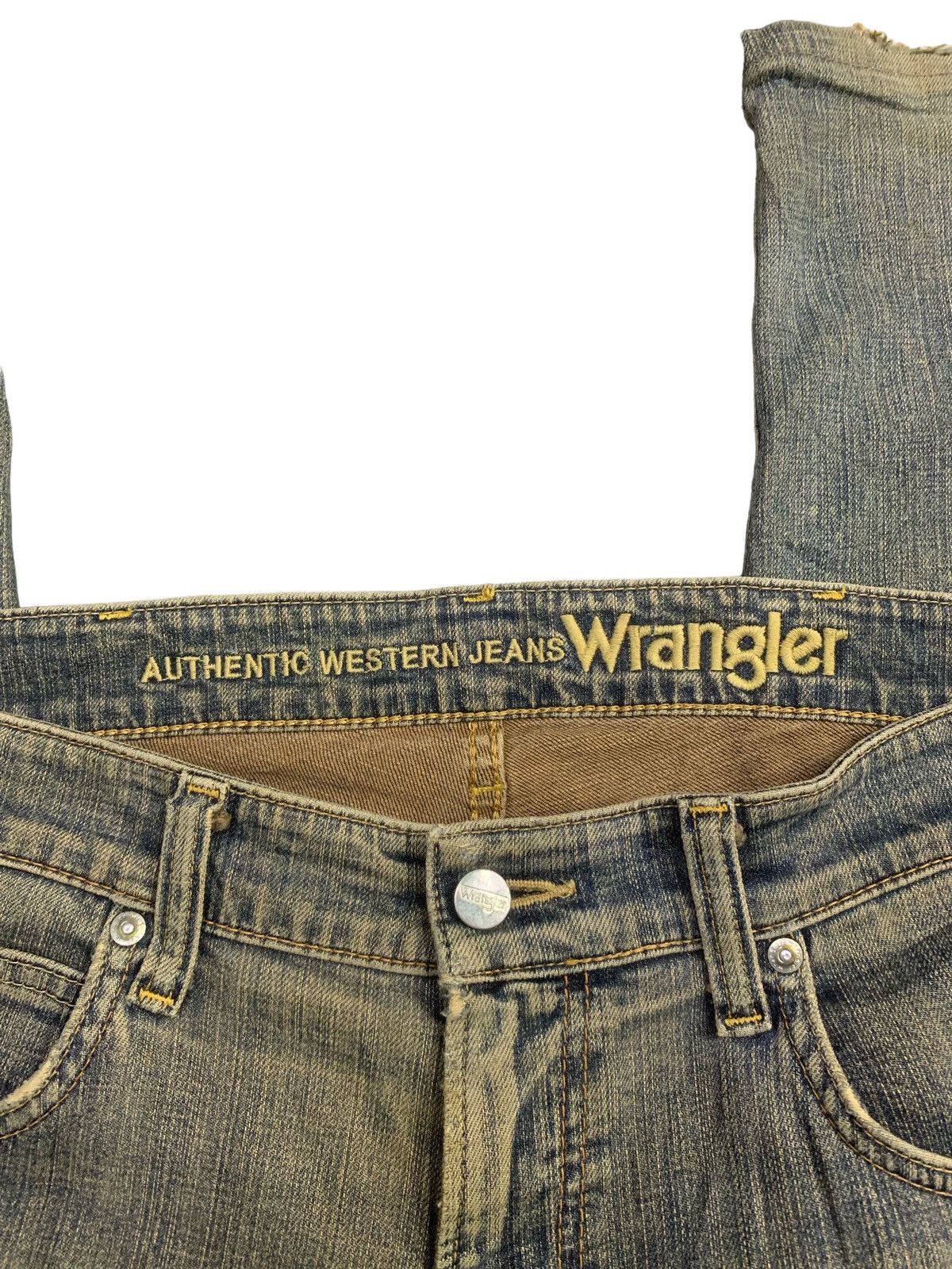 If Six Was Nine Wrangler Mudwash Distressed Jeans (A37) Size US 34 / EU 50 - 14 Thumbnail