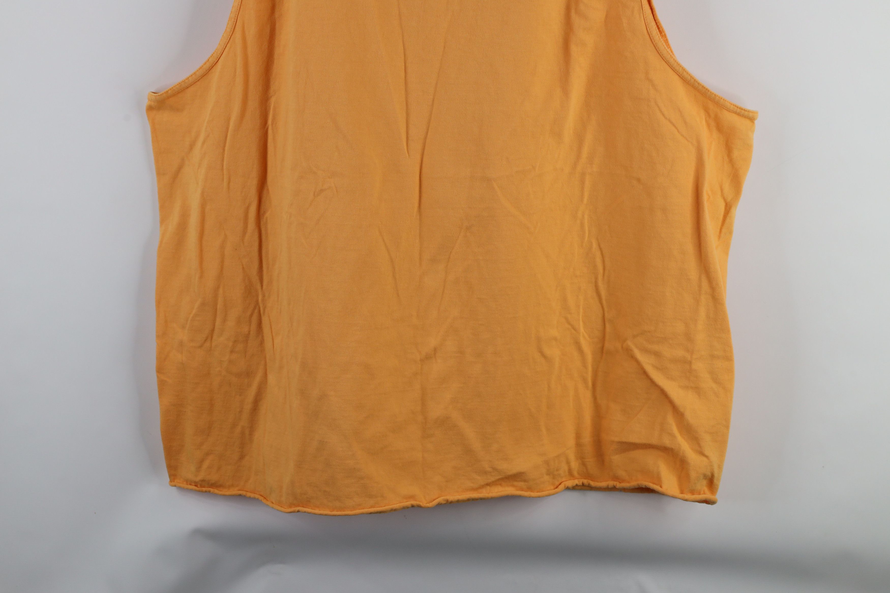 Vintage Vintage 90s Streetwear Blank Tank Top T-Shirt Orange Cotton Size US XXL / EU 58 / 5 - 8 Thumbnail