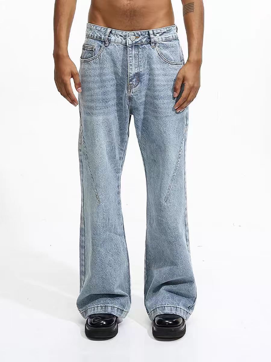 Jean × Vintage washed faded ripped y2k flared jeans Size US 28 / EU 44 - 1 Thumbnail