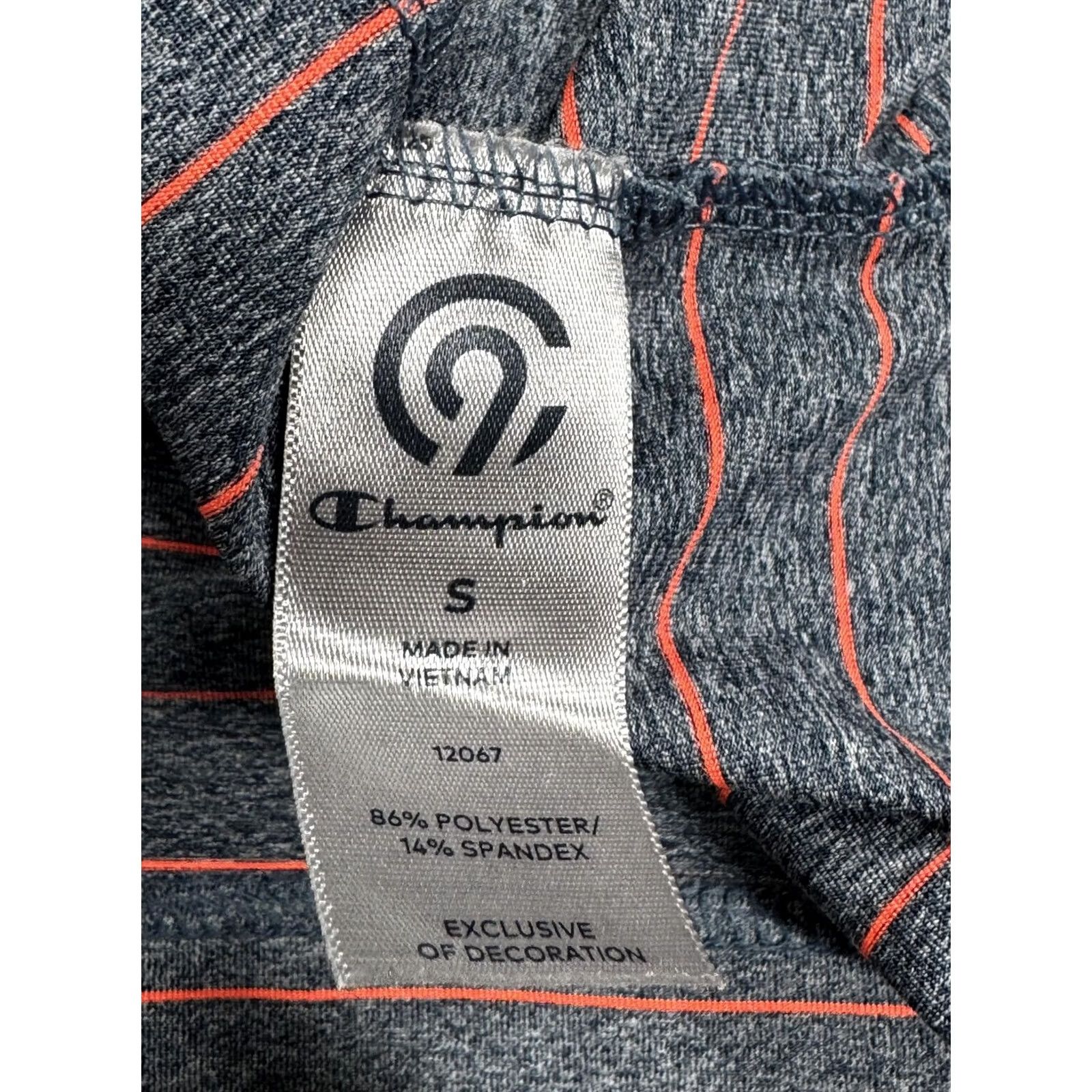Champion Champion Polo Shirt Mens Small Gray Striped Stretch Performance Golf Casual Size US S / EU 44-46 / 1 - 7 Thumbnail