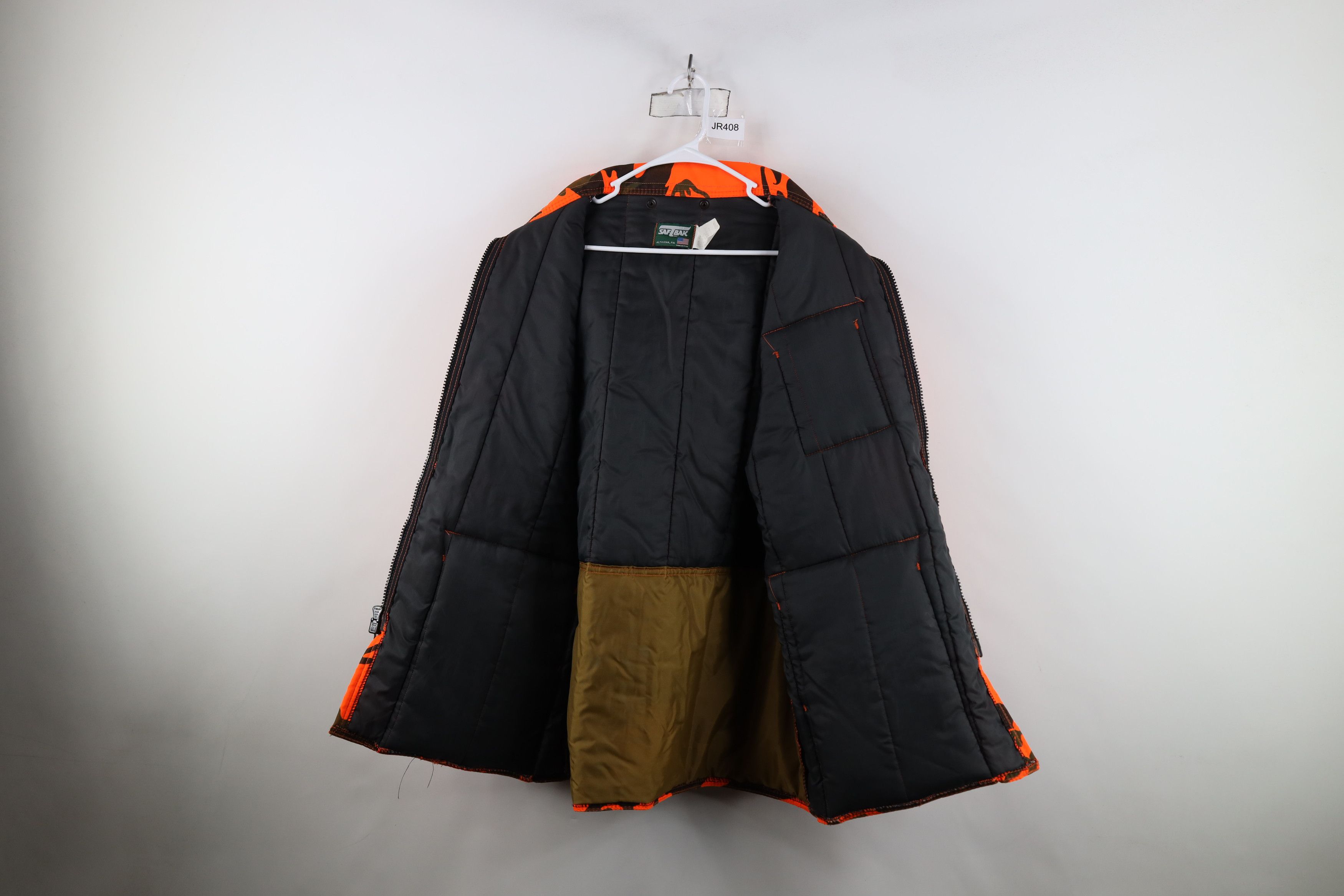 Vintage Vintage 90s Streetwear Hunting Jacket Blazer Orange USA Size US XL / EU 56 / 4 - 11 Thumbnail