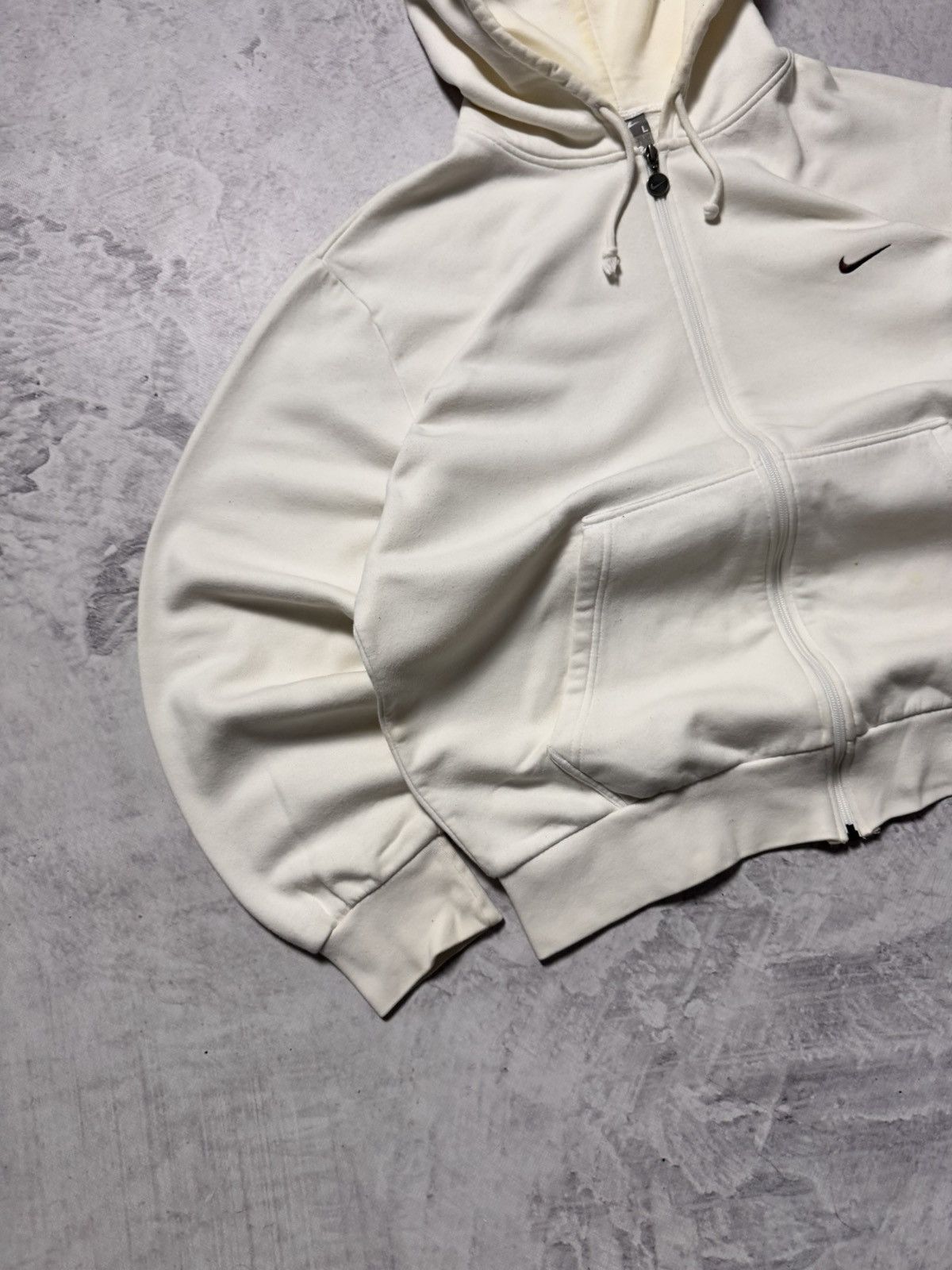 Nike × Vintage 00s Nike Vintage Mini Swoosh Oversize Zip Hoodie Y2K Size US L / EU 52-54 / 3 - 3 Thumbnail