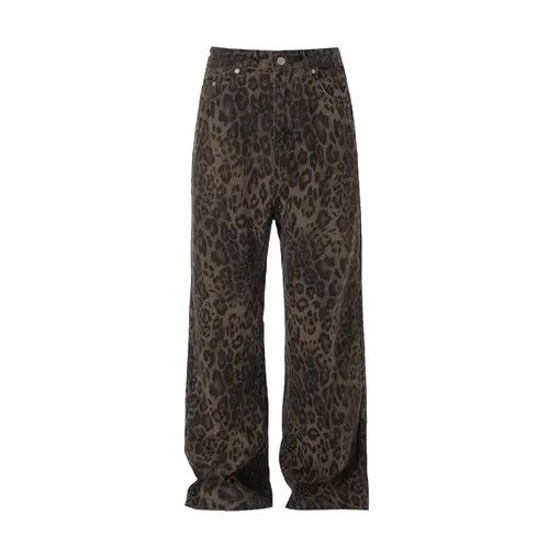 Japanese Brand × Jean Vintage washed distressed cool leopard camouflage jeans y2k Size US 34 / EU 50 - 2 Thumbnail