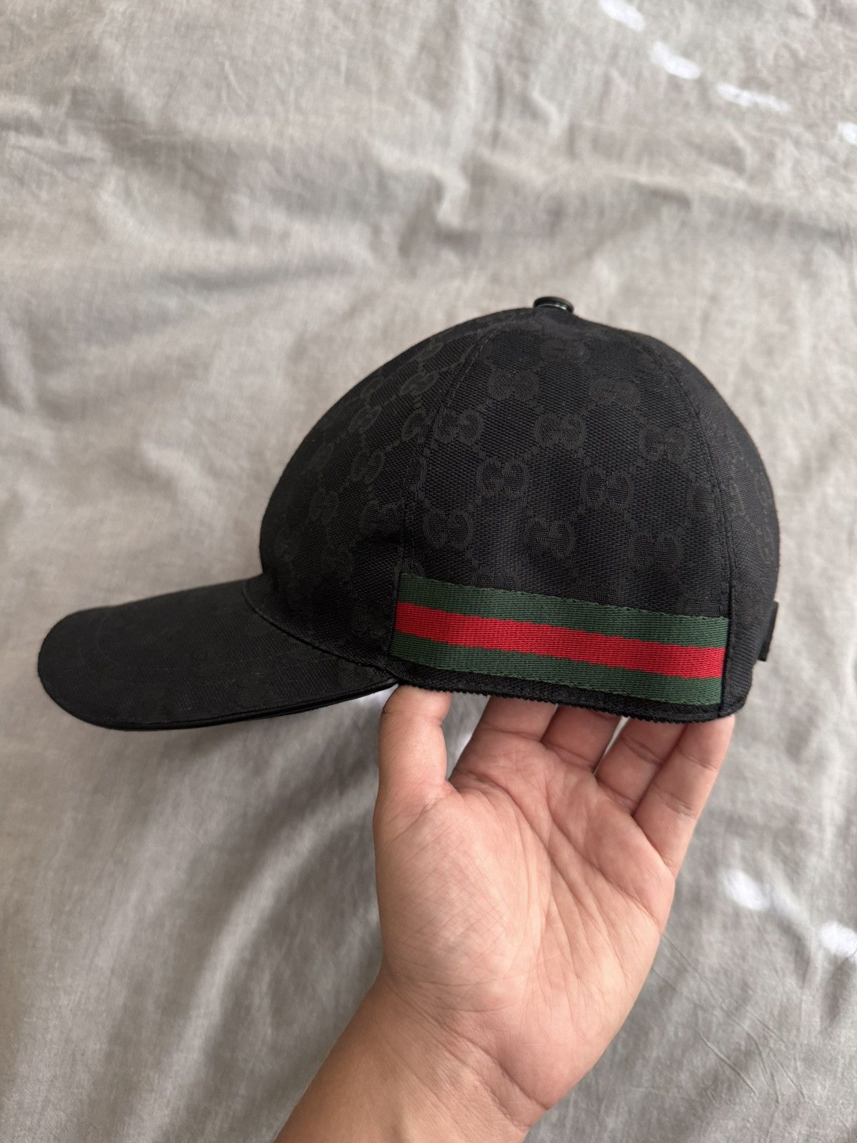 Gucci Gucci GG canvas baseball hat with Web black Size Large Size ONE SIZE - 3 Thumbnail