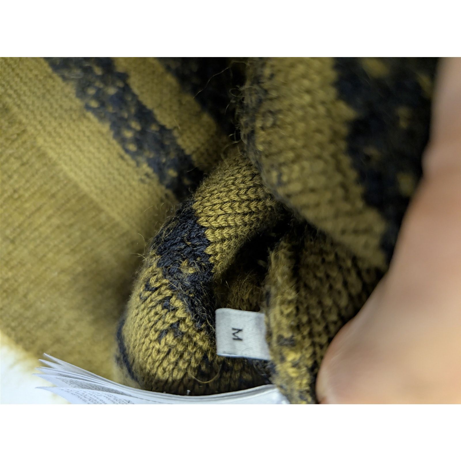Bottega Veneta o1rshd1 HW Graphic Mohair Knitwear Sweater Gingersnap/navy Size US M / EU 48-50 / 2 - 15 Thumbnail