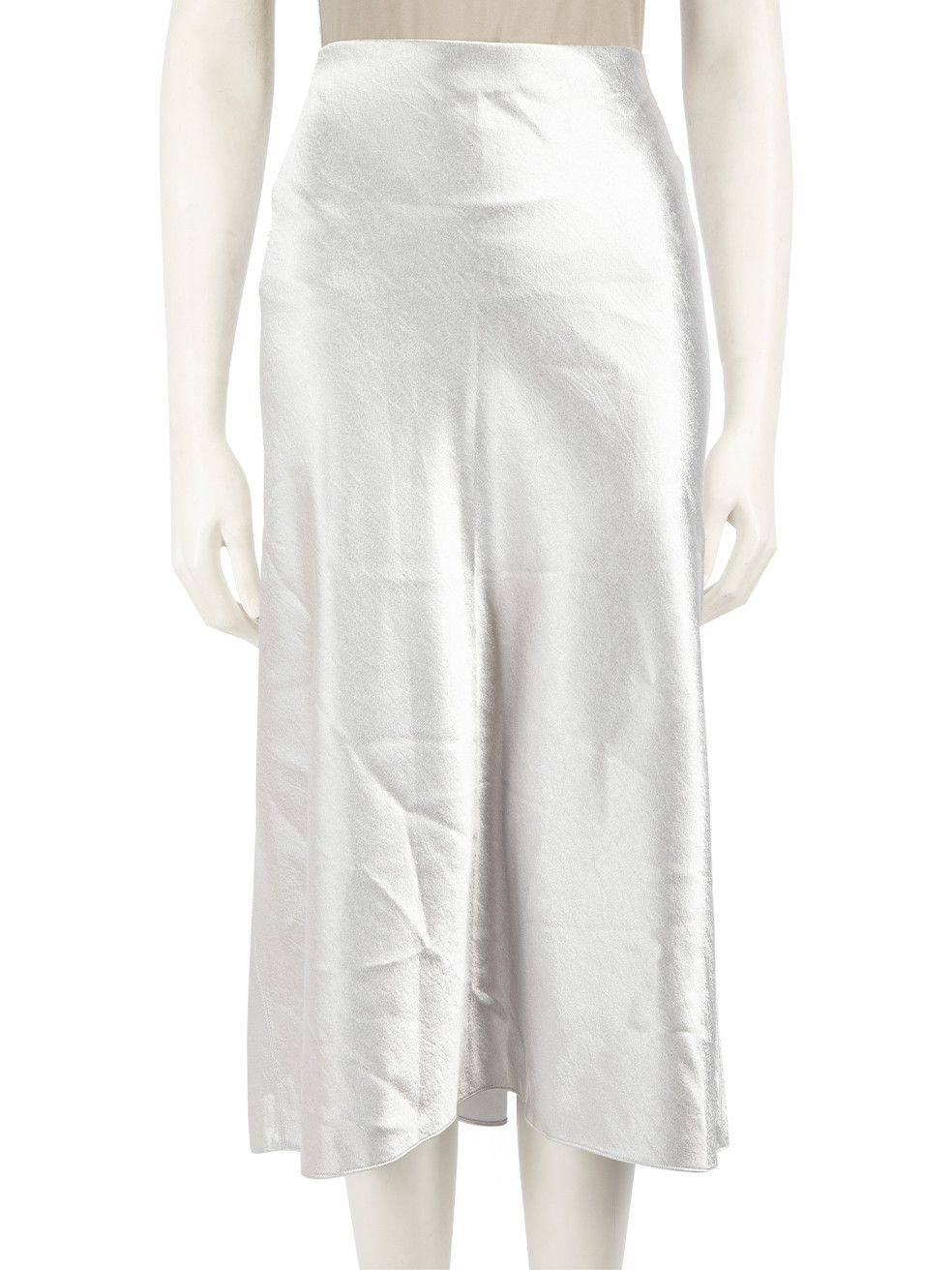 Vince Silver Metallic Midi Skirt Size 30" / US 8 / IT 44 - 1 Thumbnail
