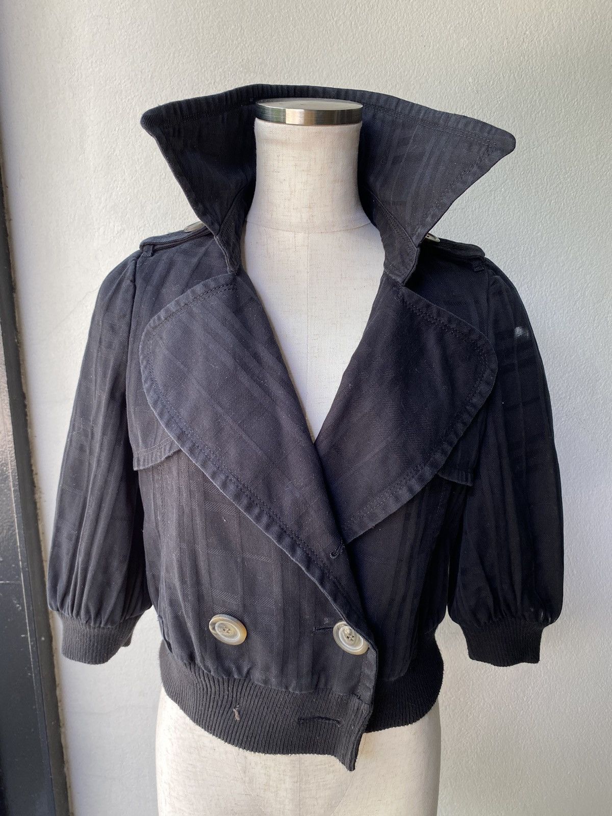 Burberry Burberry cropped black jacket Size ONE SIZE - 6 Thumbnail