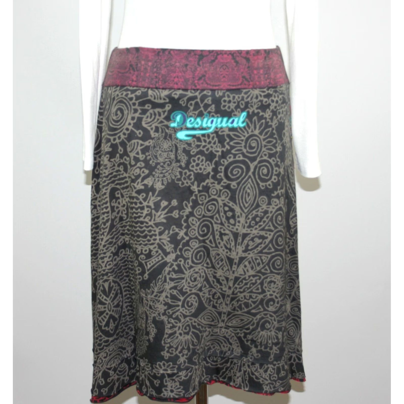 Desigual Desigual womens Skirt Size M Multicoloured Denim Size 32" / US 10 / IT 46 - 6 Thumbnail