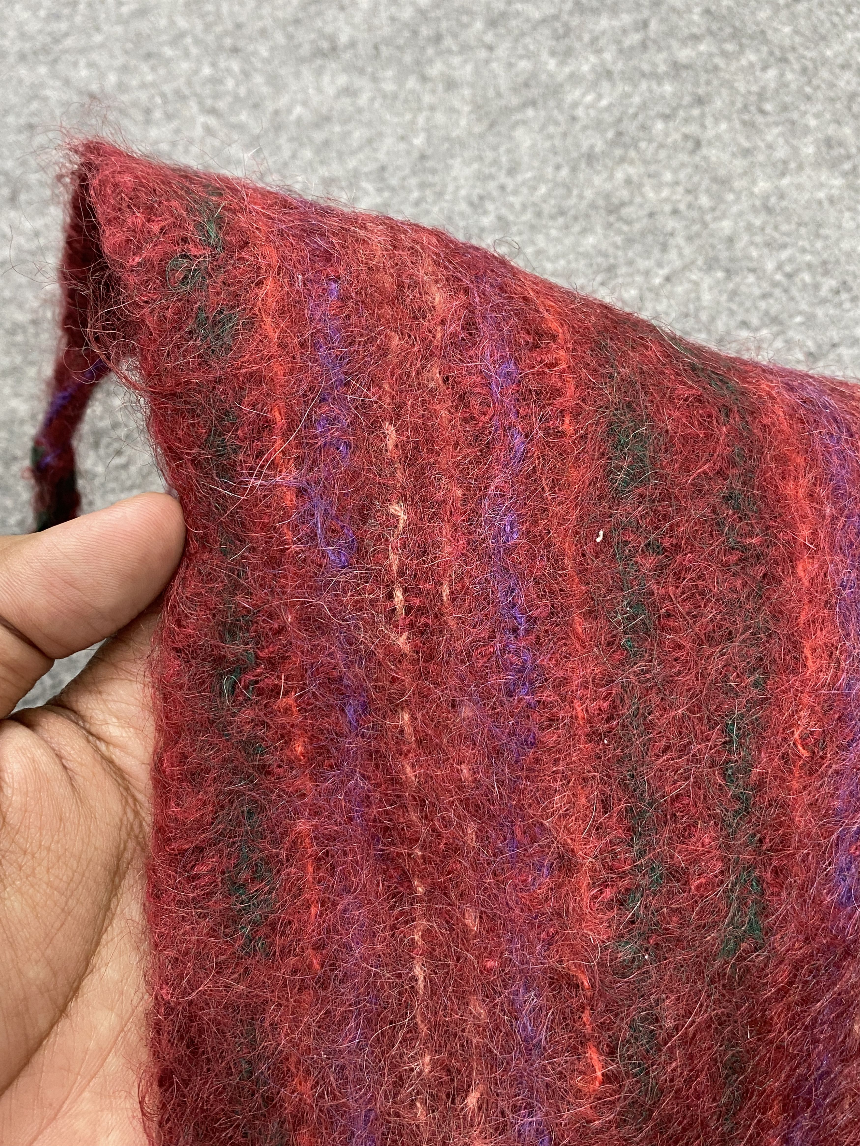 Other ST.ALBANS Plaid Mohair Scarf Muffler - SC0112 Size ONE SIZE - 7 Thumbnail