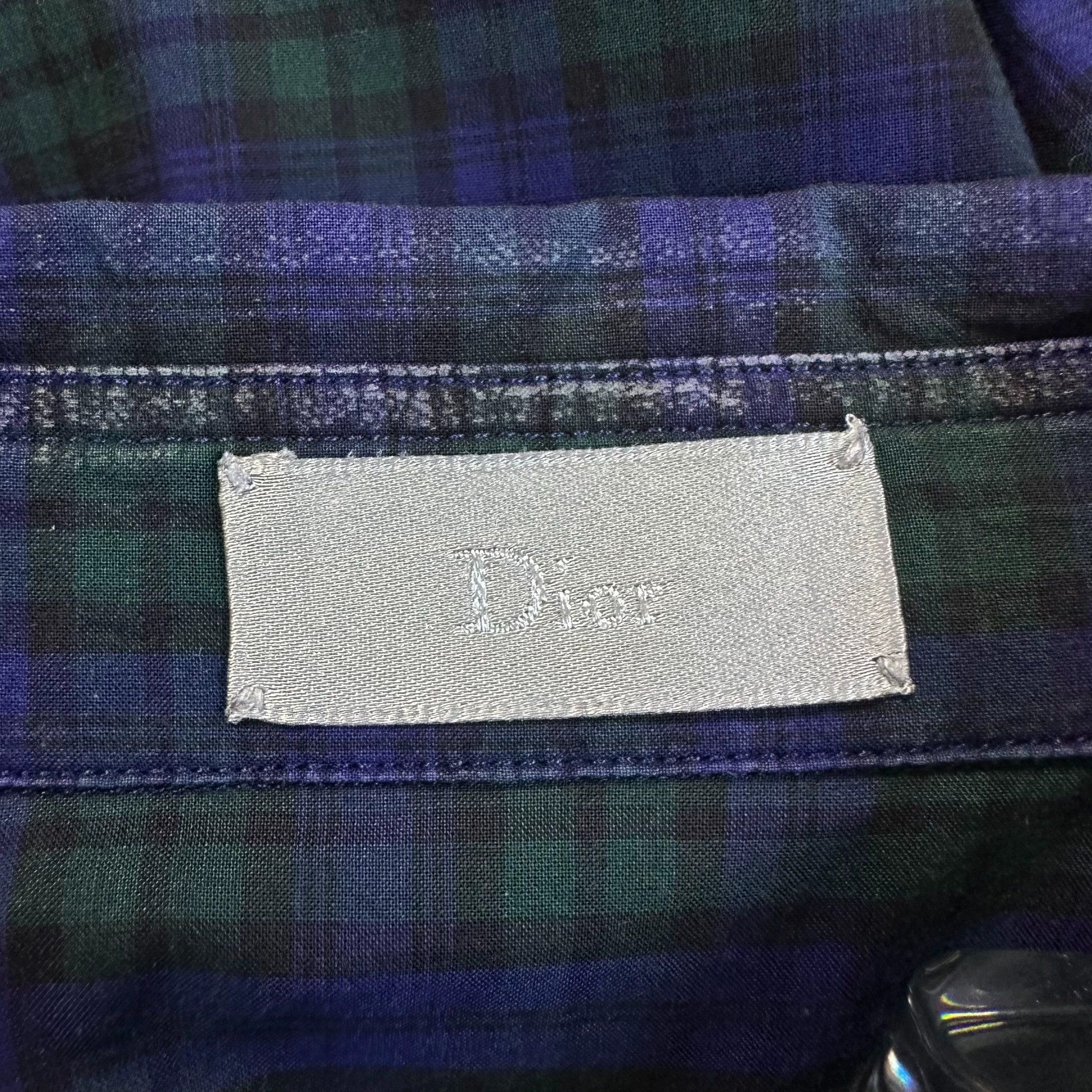 Dior Dior Short Sleeve Shirt in Dark Blue Check Size US M / EU 48-50 / 2 - 6 Thumbnail