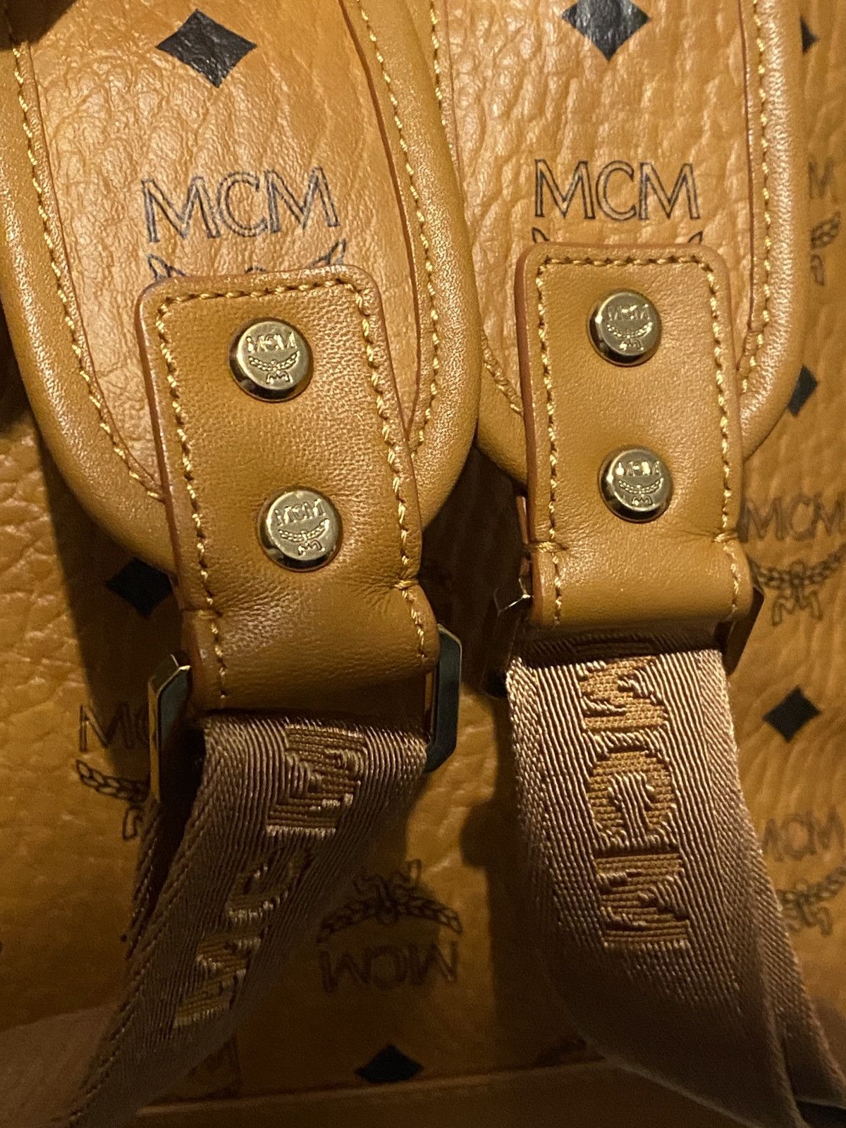 MCM MCM M Studs Cognac Large Backpack Size 46 - 8 Thumbnail