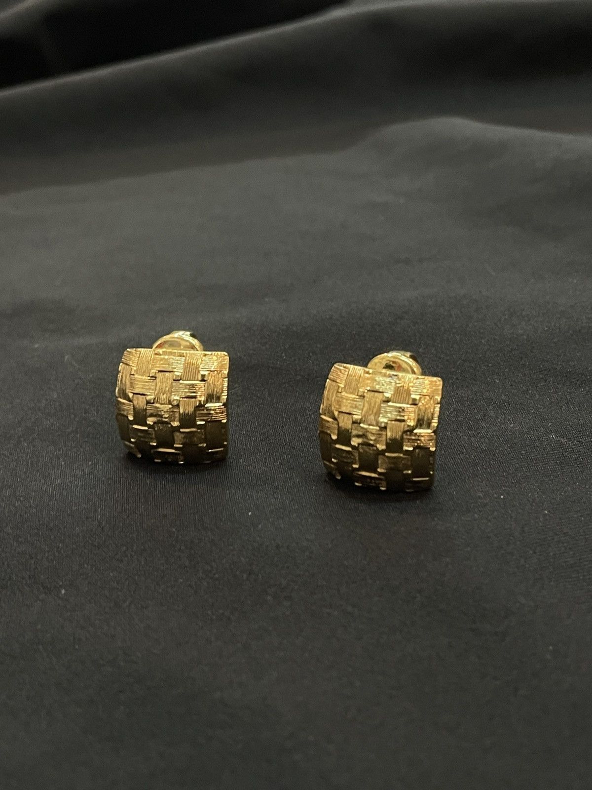 Christian Dior Monsieur Christian Dior Basketweave Earrings Size ONE SIZE - 1 Thumbnail