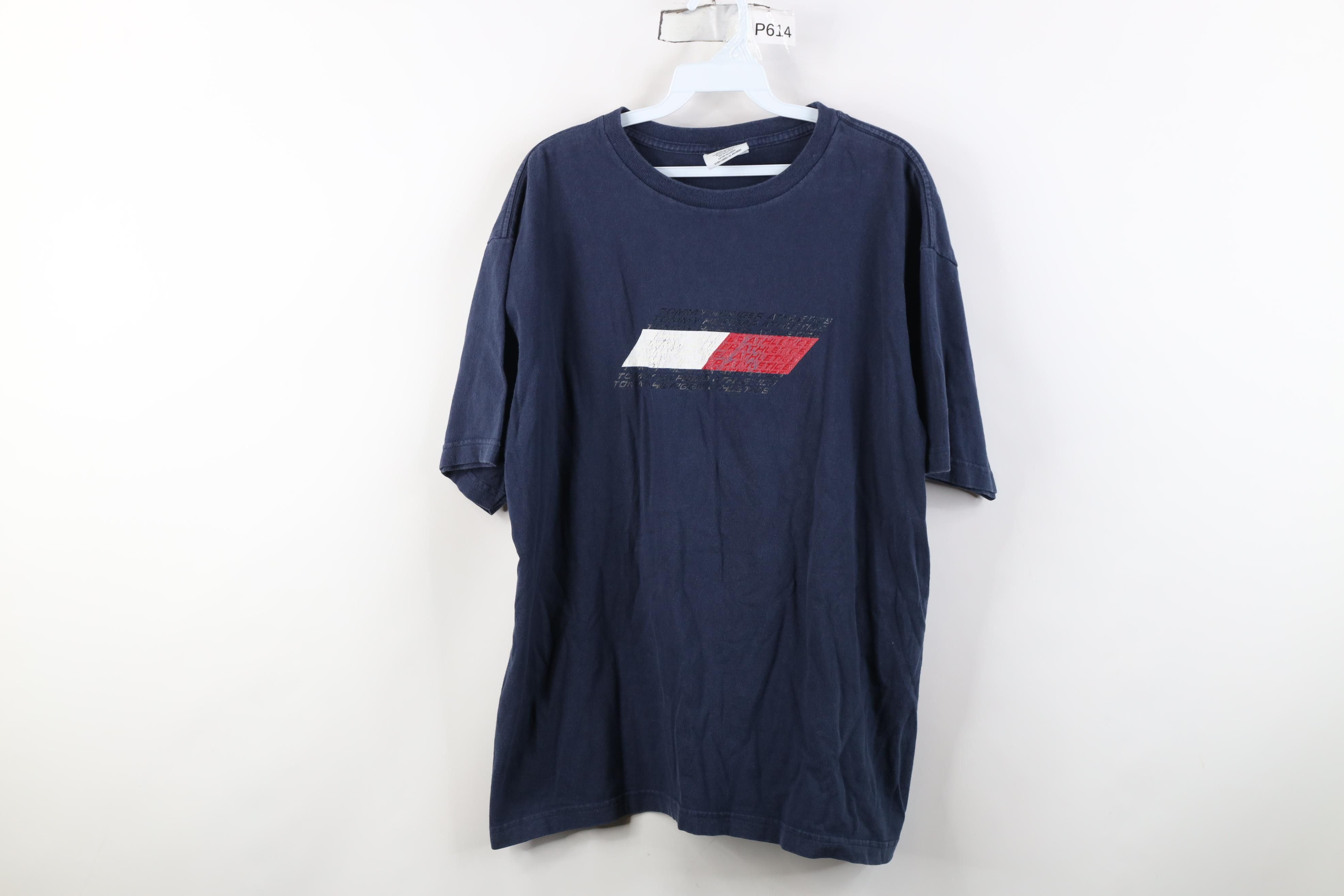 Tommy Hilfiger Vintage 90s Y2K Tommy Hilfiger Spell Out Center Logo T-Shirt Size US L / EU 52-54 / 3 - 1 Thumbnail