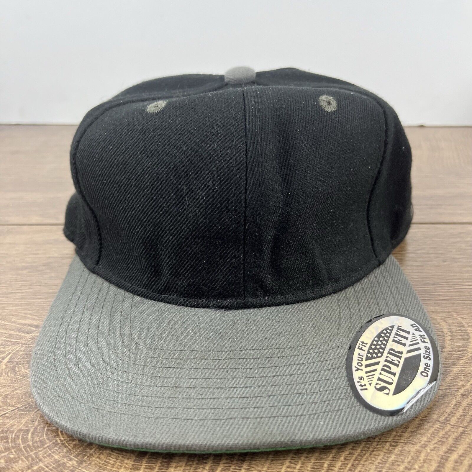 Other Plain Black Gray Snapback Hat Adjustable Hat Black Hat Adult Size ONE SIZE - 5 Thumbnail