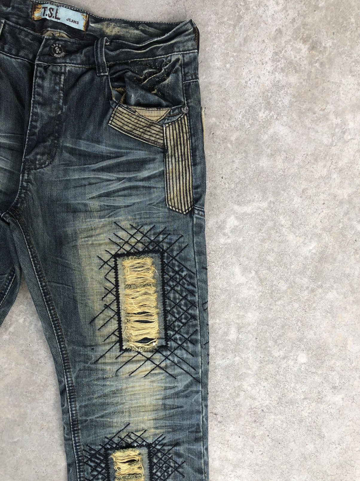 Who Decides War Japanese Kouyizu Distressed Jeans Patchwork Size US 32 / EU 48 - 5 Thumbnail