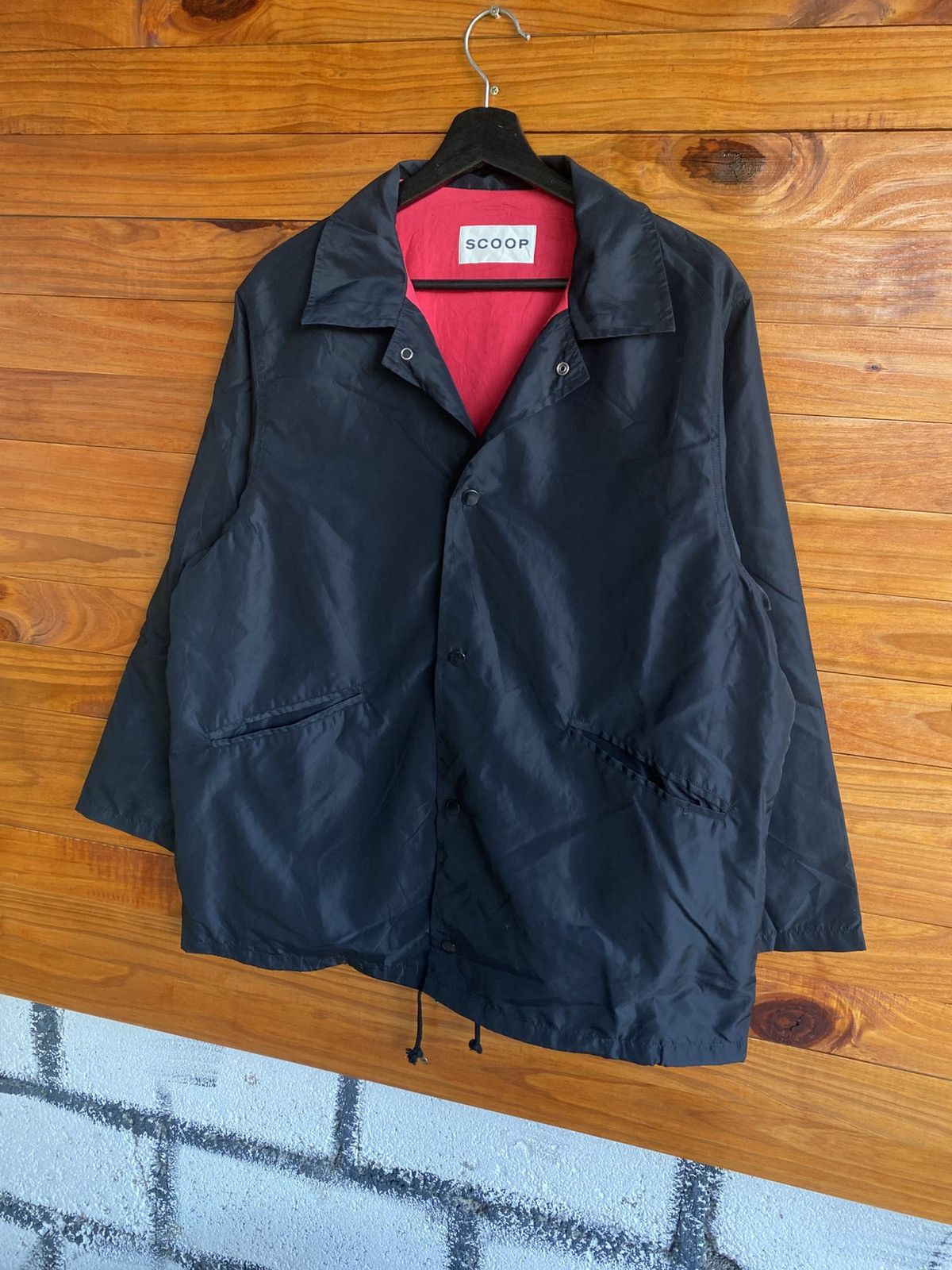 SCOOP Vintage Scoop Black Nylon Coach Jacket with Crown Logo Size US M / EU 48-50 / 2 - 10 Thumbnail