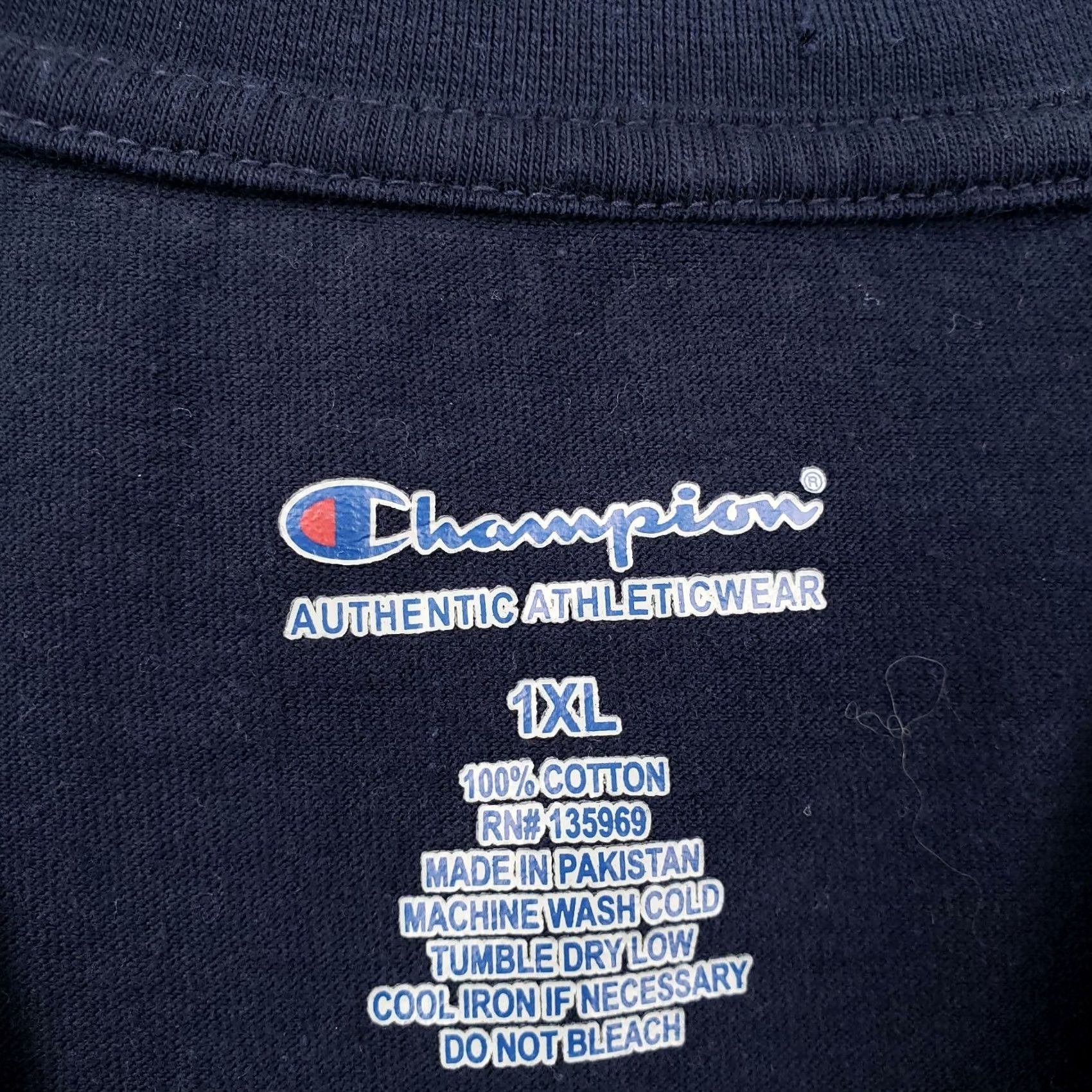 Champion Champion T-Shirt Mens XL Blue Athleticwear Crew Neck Short Sleeves Cotton Size US XL / EU 56 / 4 - 3 Thumbnail