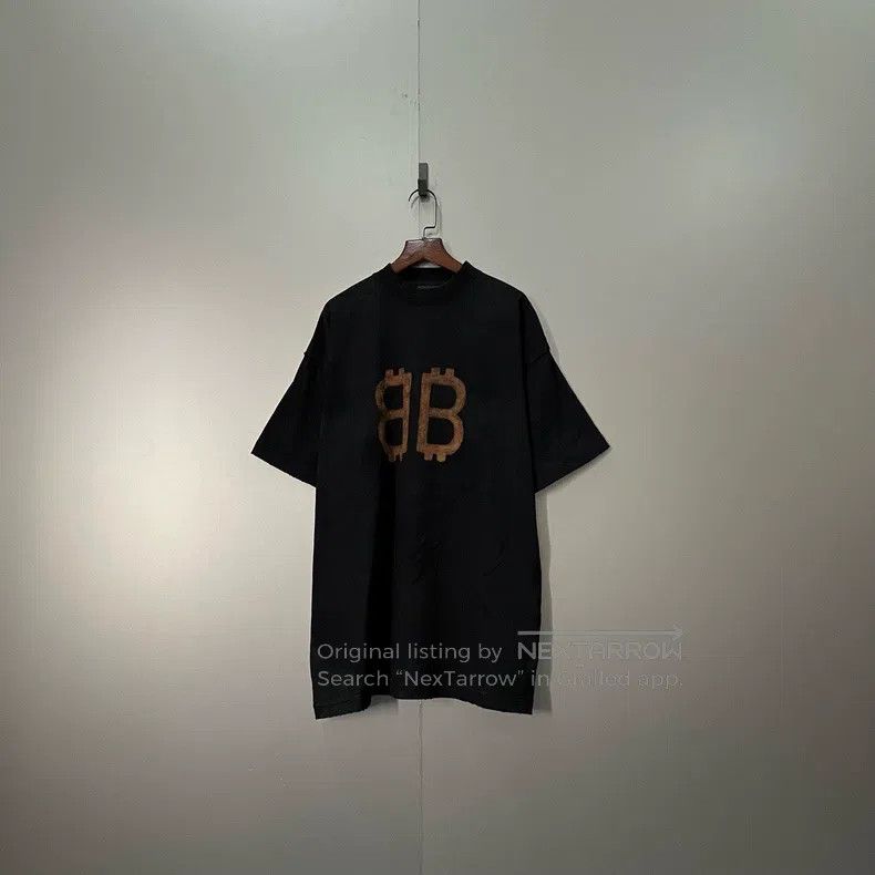 Balenciaga Balenciaga Graffiti Double B Faded Printed Short Sleeve Size US M / EU 48-50 / 2 - 1 Thumbnail