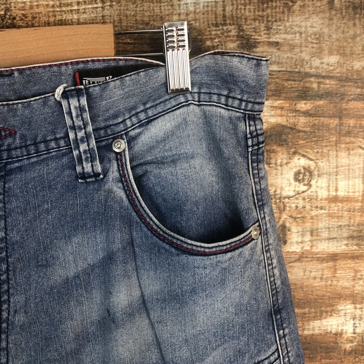 Japanese Brand DL Blue B Cargo Multipocket Blue Pants #C290 Size US 33 - 8 Thumbnail