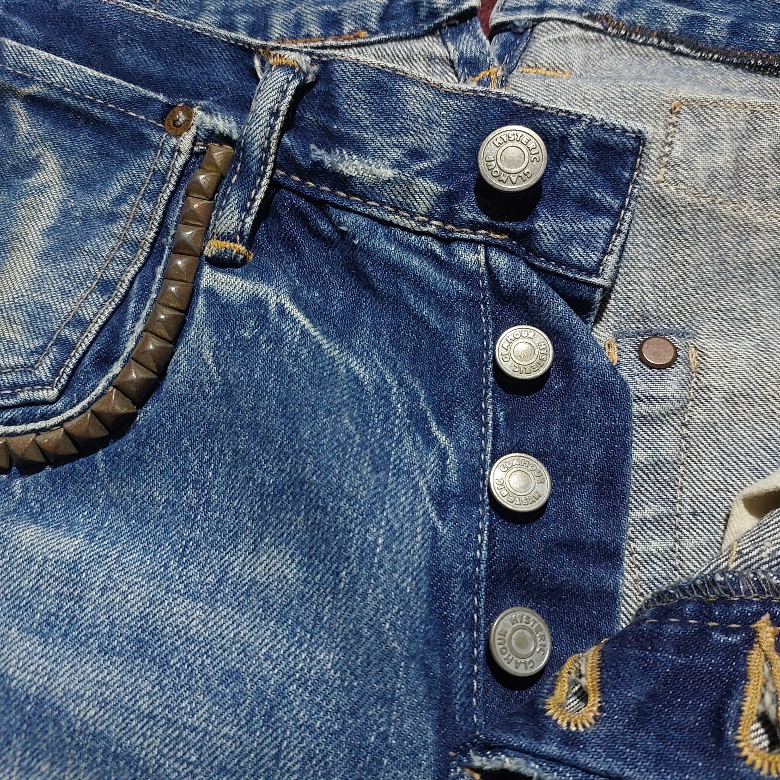Hysteric Glamour Hysteric Glamour japanese buckle back selvedge blue denim Size US 28 / EU 44 - 8 Thumbnail