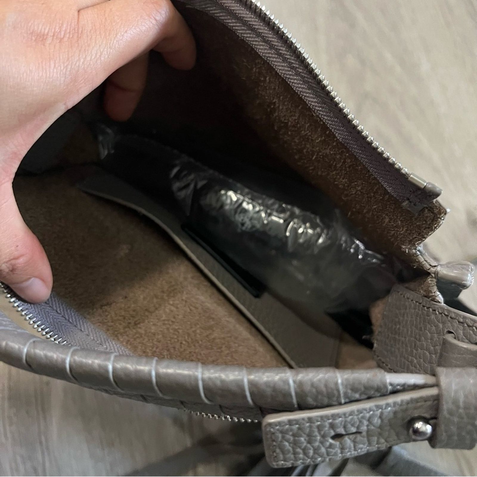 Allsaints All Saints Mori Lea Leather Crossbody Bag Tassel Pebbled Size ONE SIZE - 4 Thumbnail