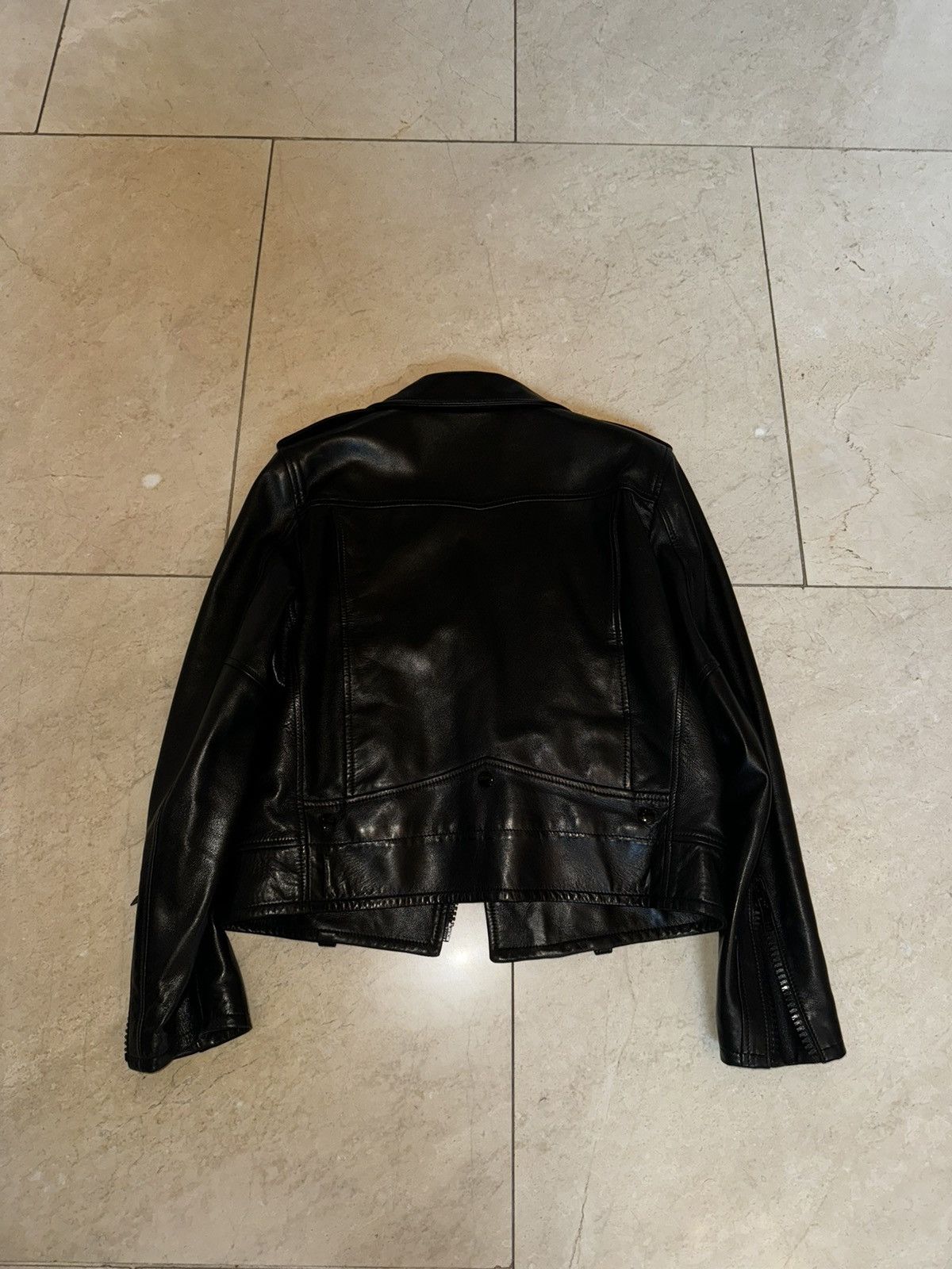 Saint Laurent Paris Black Leather Moto Jacket Size M / US 6-8 / IT 42-44 - 3 Thumbnail