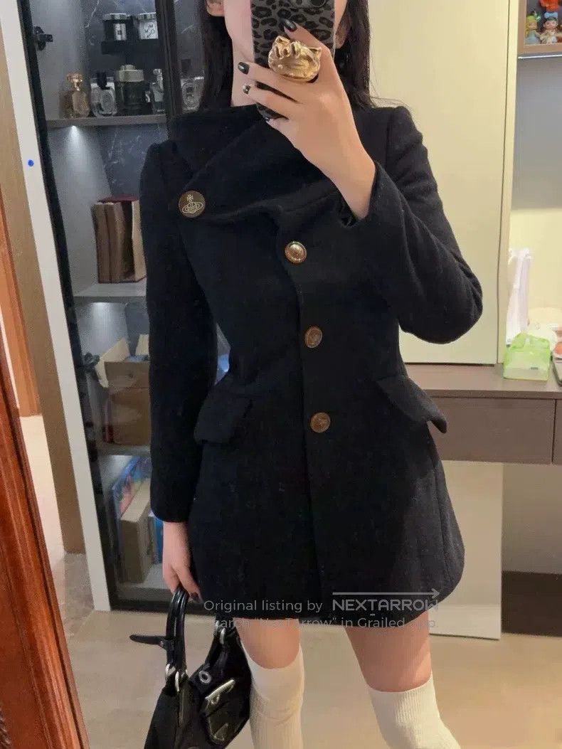 Vivienne Westwood Vivienne Westwood Black Little Witch Lapel Overcoat Size M / US 6-8 / IT 42-44 - 1 Thumbnail