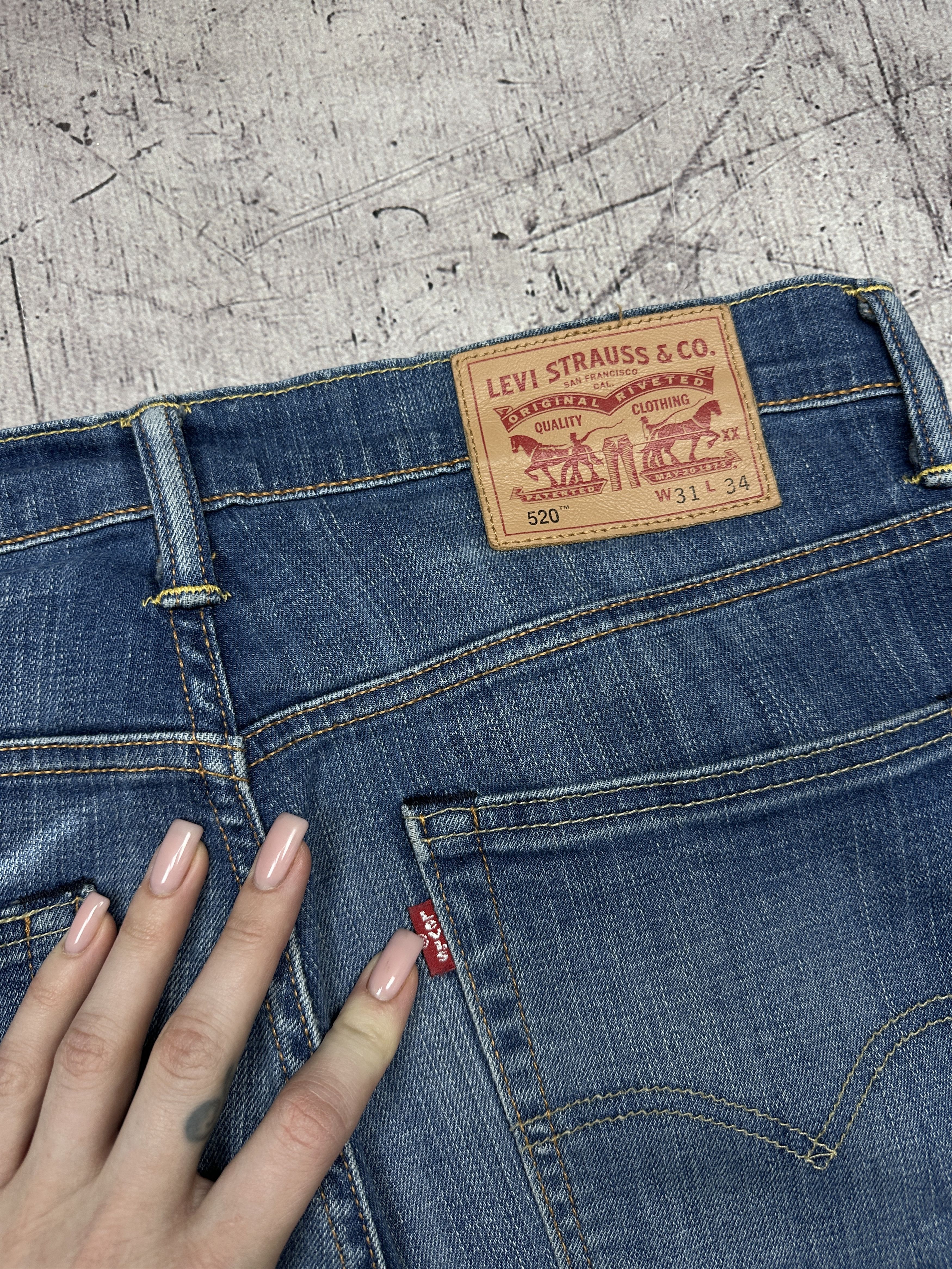 Levi's Levi's 520 Mens Denim Pants Jeans Size 31 x 34 Size US 31 - 3 Thumbnail