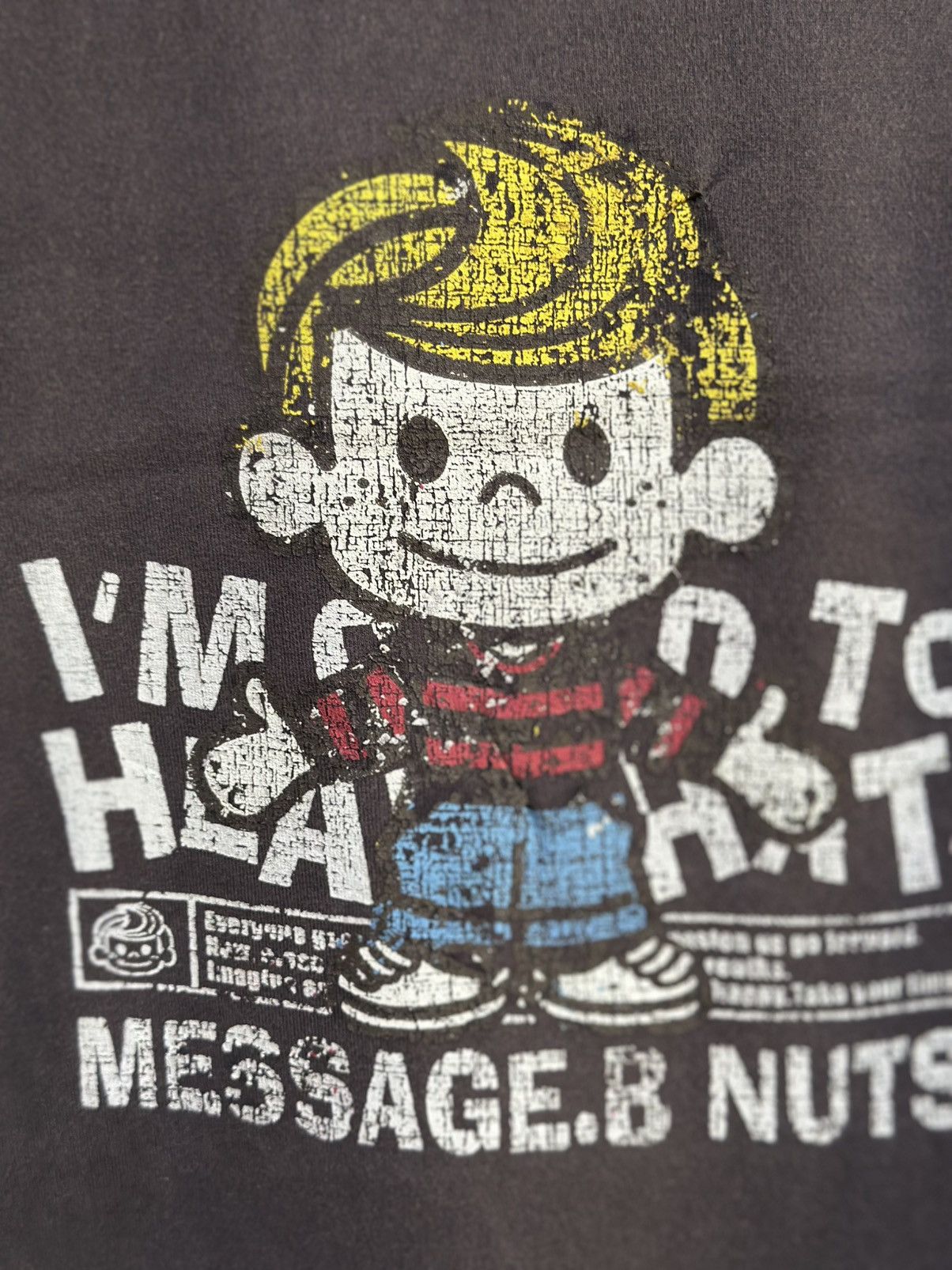 Vintage Vintage Grunge Message.B Nuts Sun Faded Tee Size US L / EU 52-54 / 3 - 2 Thumbnail