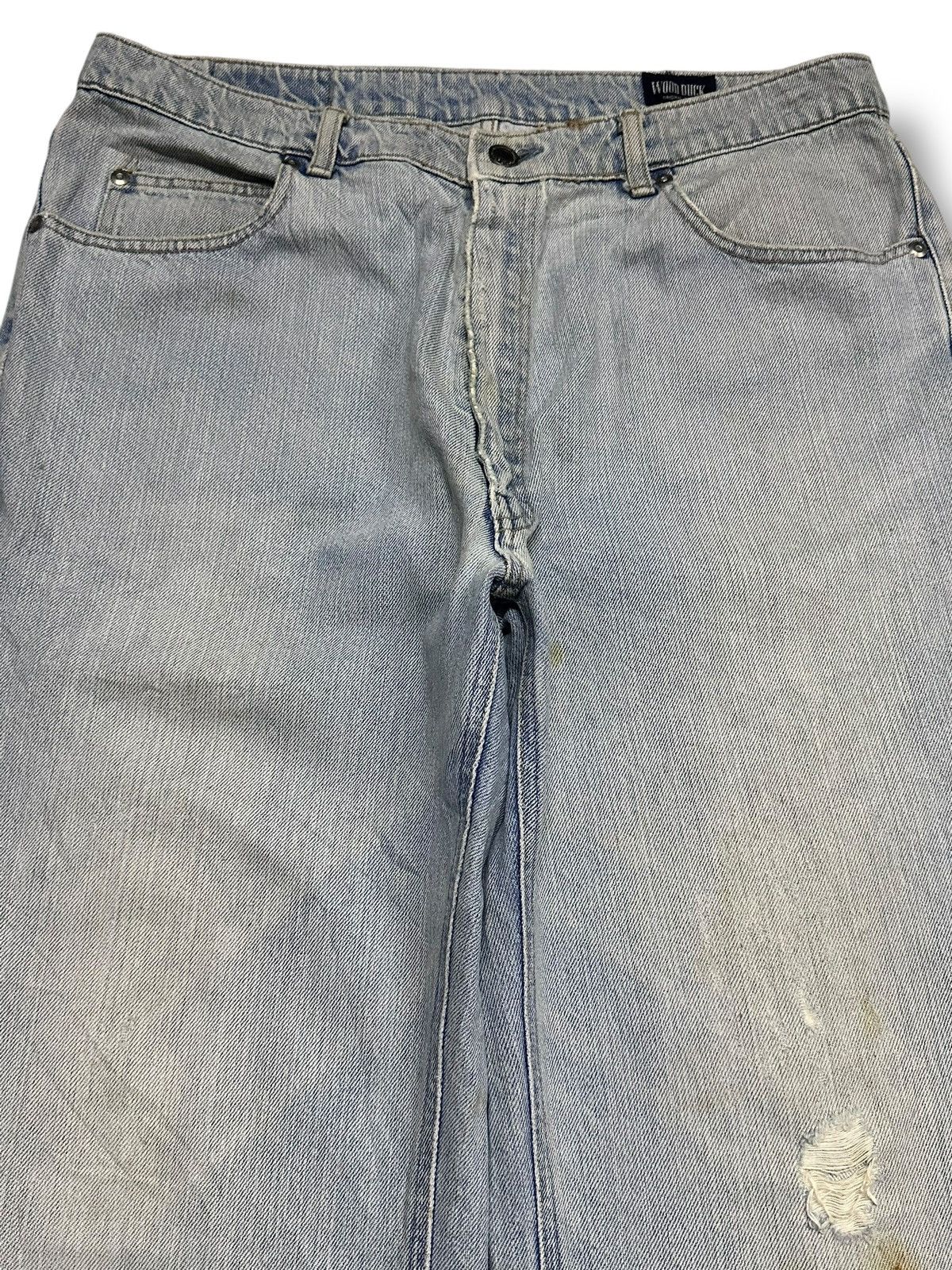Japanese Brand Wood Duck Vintage Baggy Loose Jean With Distressed and Faded Size US 34 / EU 50 - 4 Thumbnail
