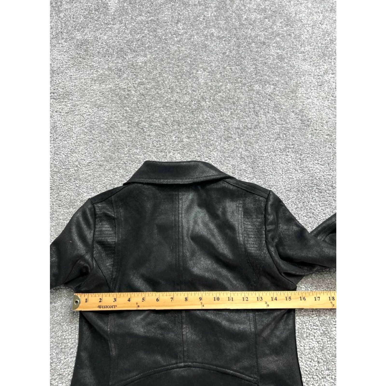 Vintage Evereve Marren Moto Jacket Womens XS Black Faux Leather Asymmetrical Zip Casual Size XS / US 0-2 / IT 36-38 - 5 Thumbnail