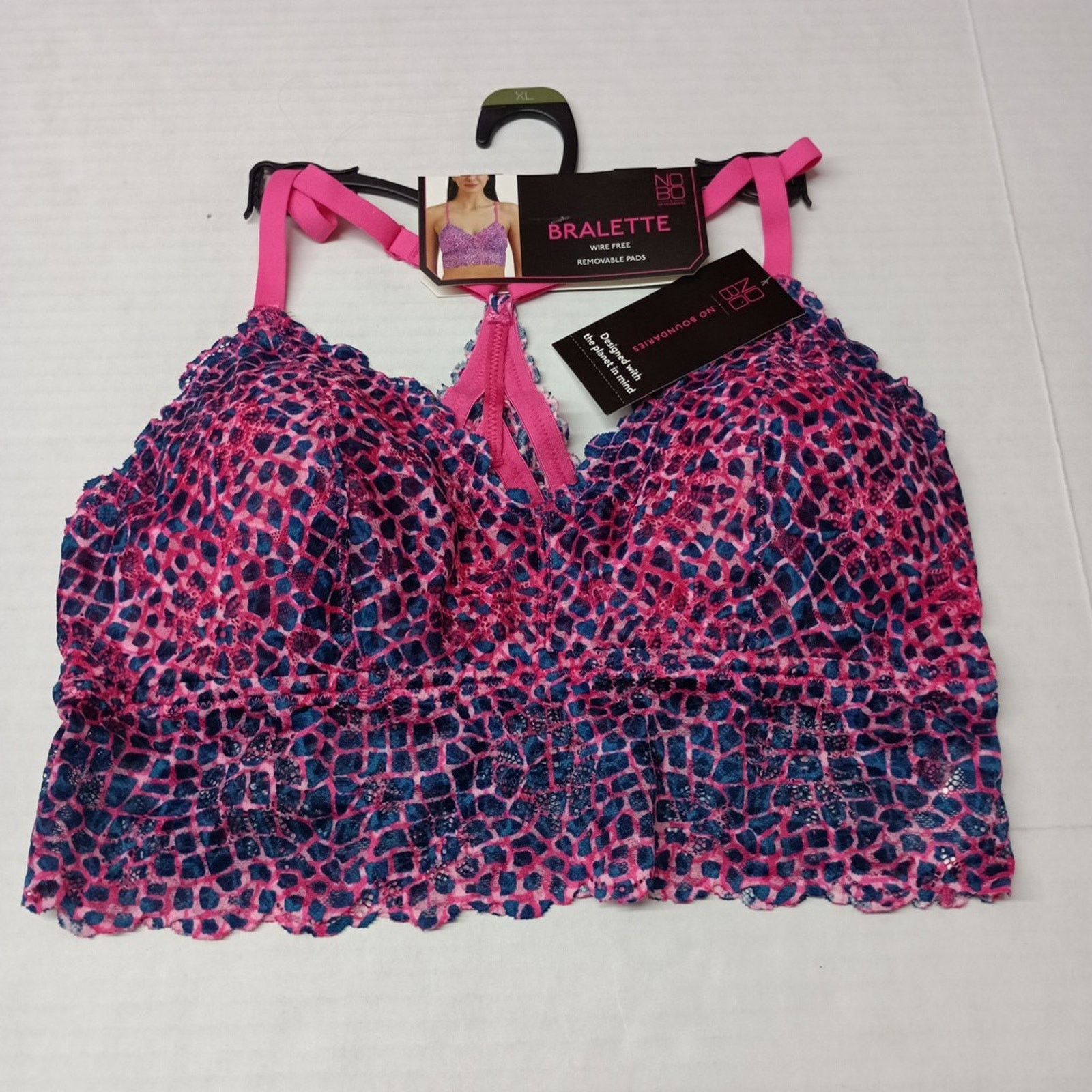 Other No Boundaries Women's Bralette Size XL Longline Pink Blue Size ONE SIZE - 3 Thumbnail