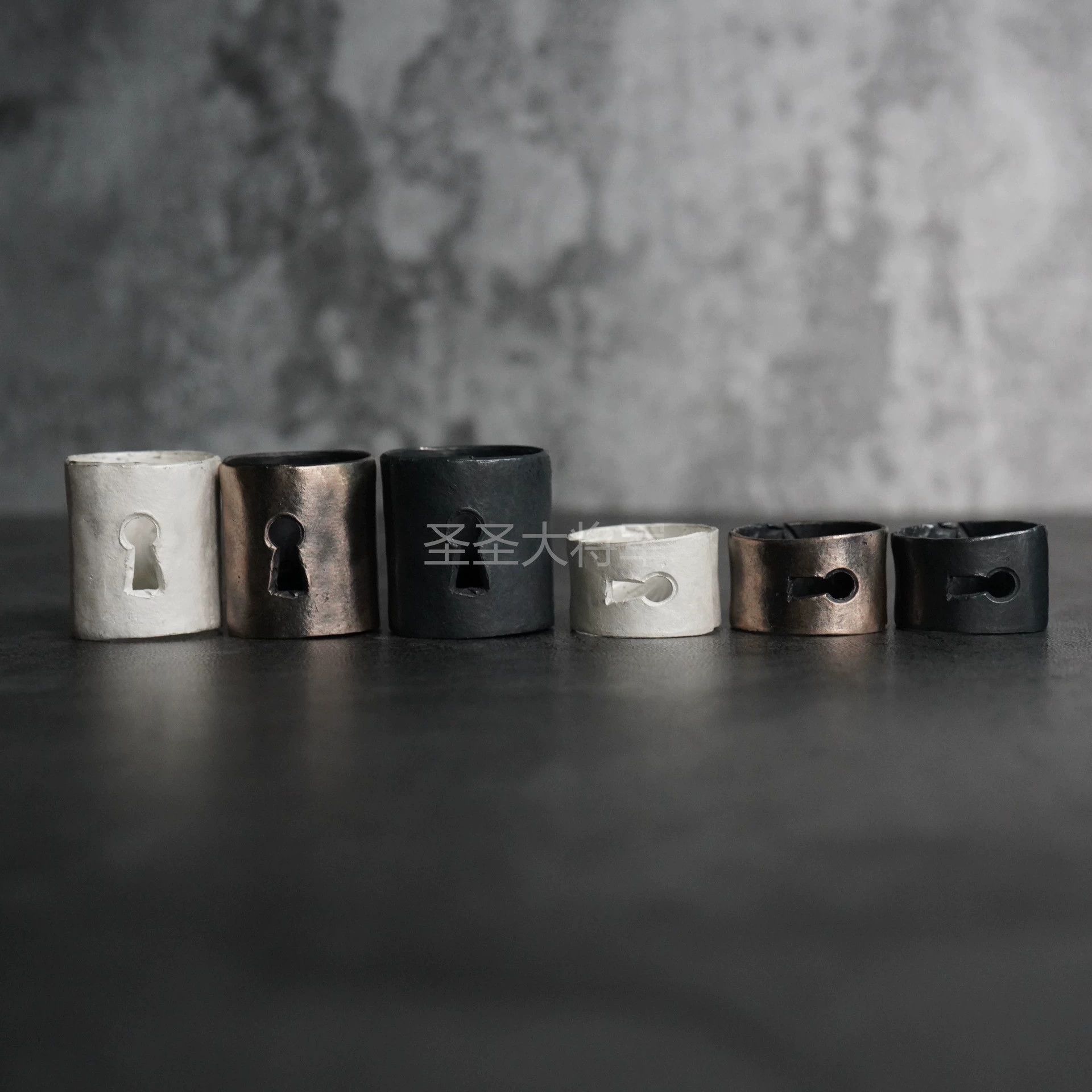 DETAJ Detaj Uma Wang x Lock Hole Silver Ring Size ONE SIZE - 2 Thumbnail