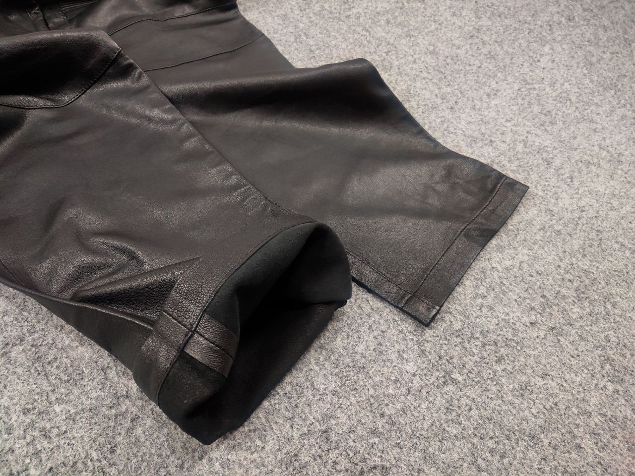 Japanese Brand Gardeur Design Perfect leather Pants Balmain Biker style Size US 32 / EU 48 - 14 Thumbnail