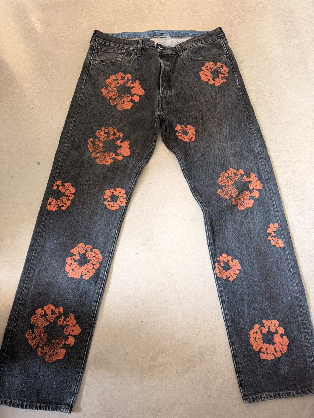 DENIM TEARS Denim tears black painted jeans Size US 38 / EU 54 - 1 Thumbnail