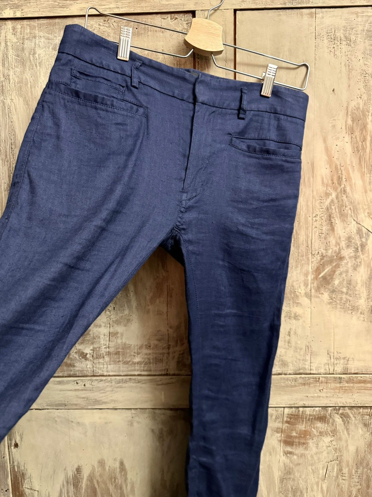 Haider Ackermann haider ackermann biker skinny blue pants linen XXS men Size US 27 - 8 Thumbnail