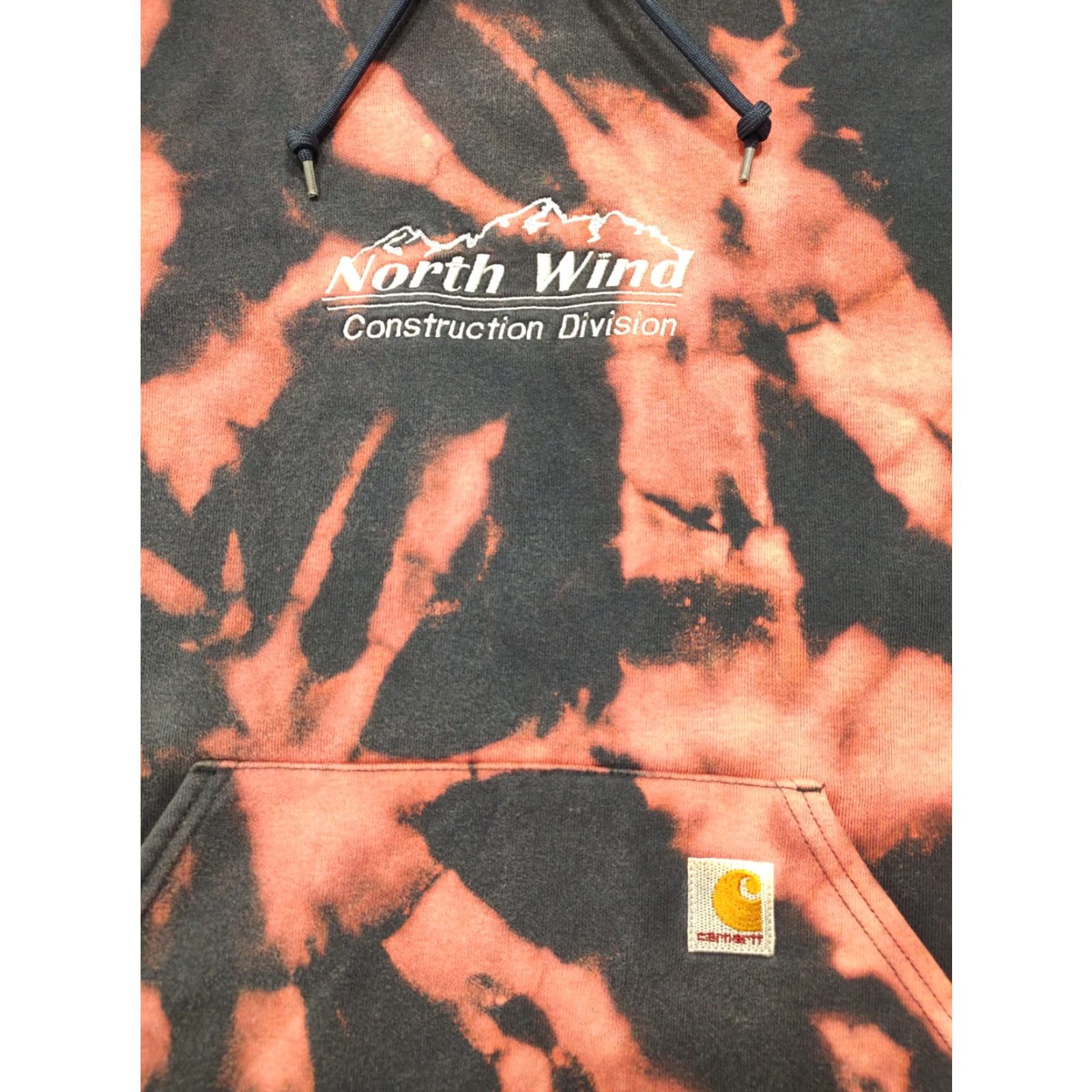Carhartt VINTAGE Carhartt Hoodie Mens 2XL Navy Blue Tie Dye Acid Wash 90s College Outdoor Pullover Sweatshirt Size US XXL / EU 58 / 5 - 4 Thumbnail