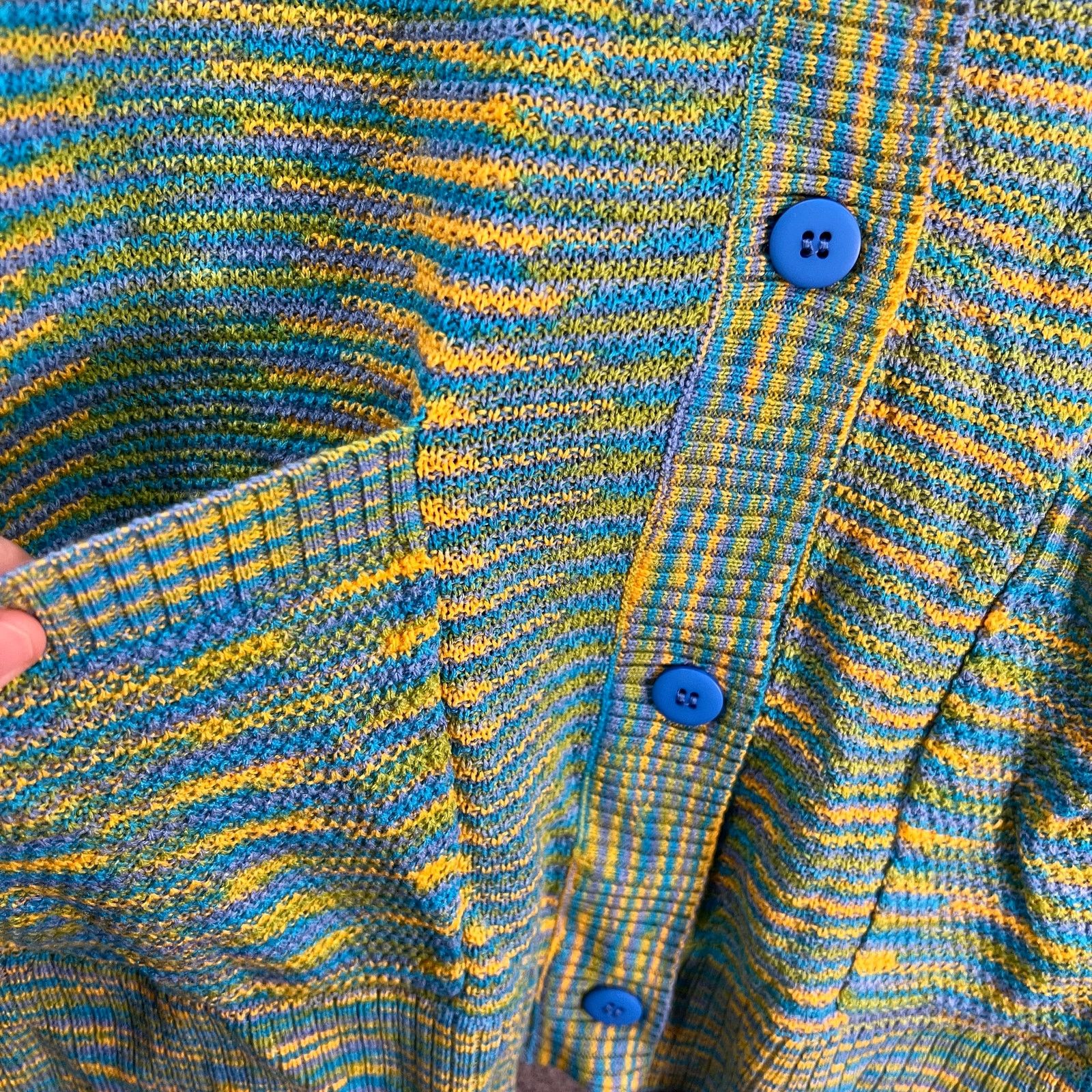 Other LOGO by Lori Goldstein Space Dye Button Front Cardigan Size M / US 6-8 / IT 42-44 - 8 Thumbnail
