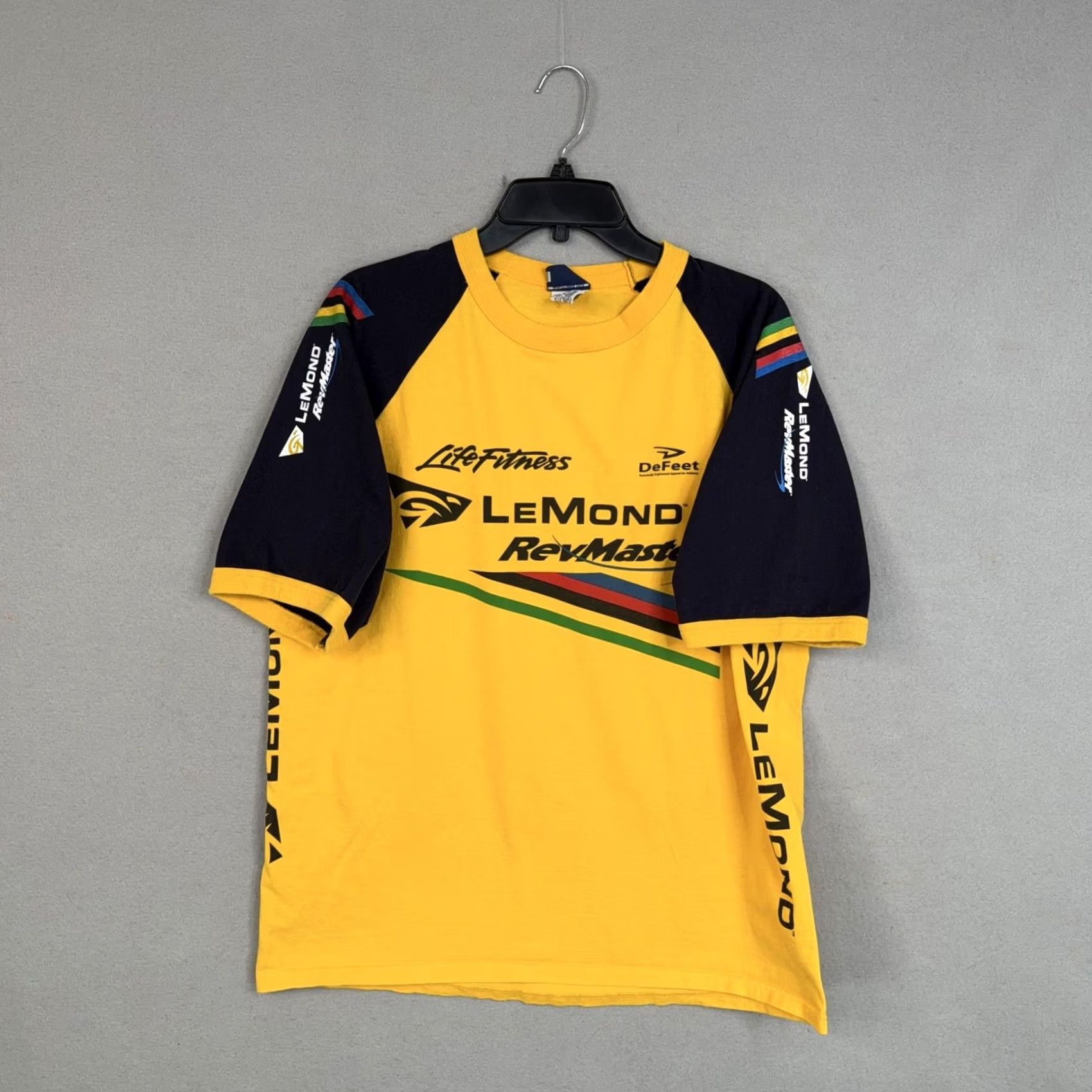 Vintage Avanti Collection Shirt Mens XL Yellow LeMond RevMaster Life Fitness Cycling Tee Size US XL / EU 56 / 4 - 6 Thumbnail