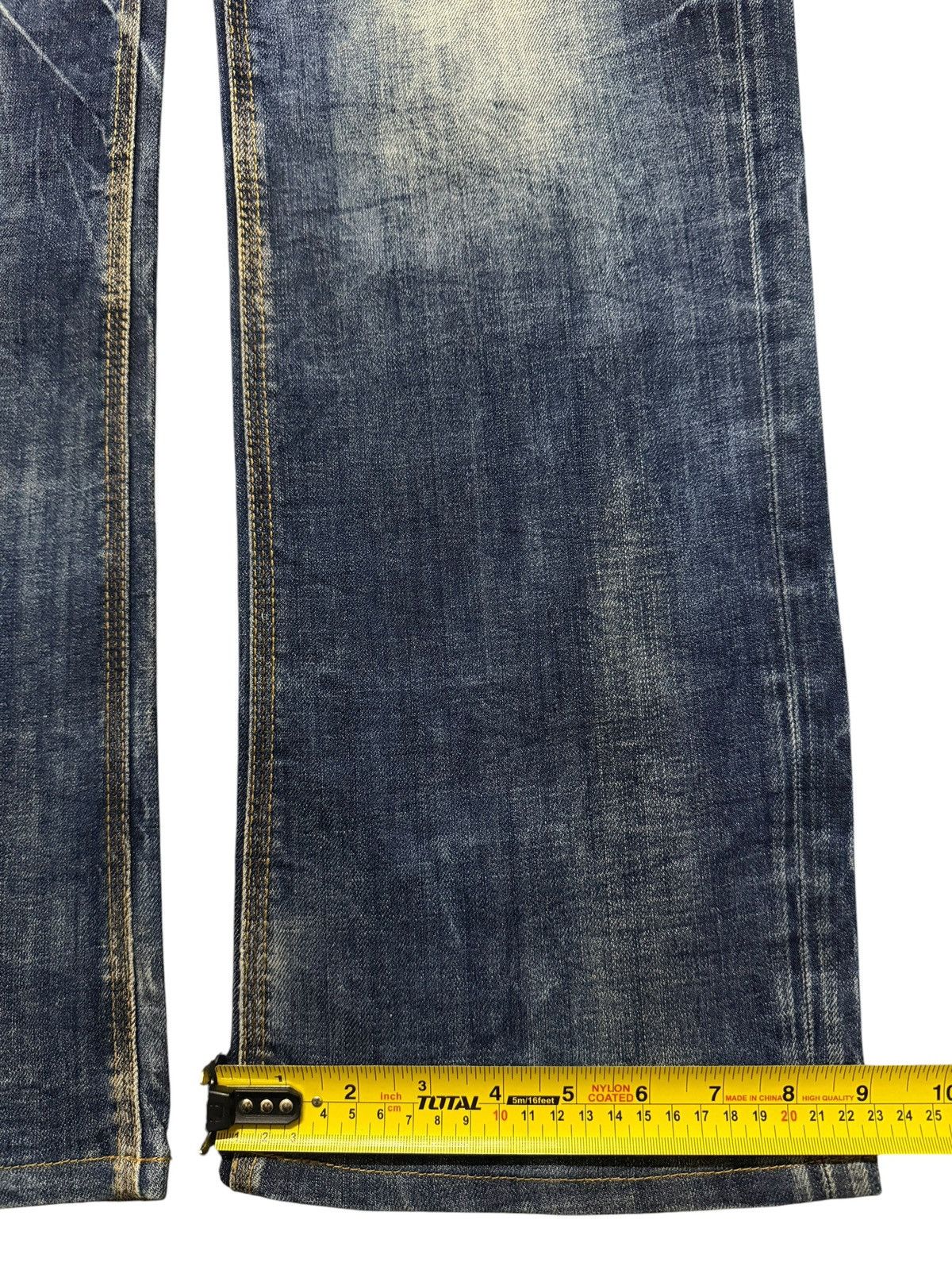 Japanese Brand Vintage Y2K Japanese Brand Blue Faded Wash Bleached Wide Leg Size US 35 - 13 Thumbnail