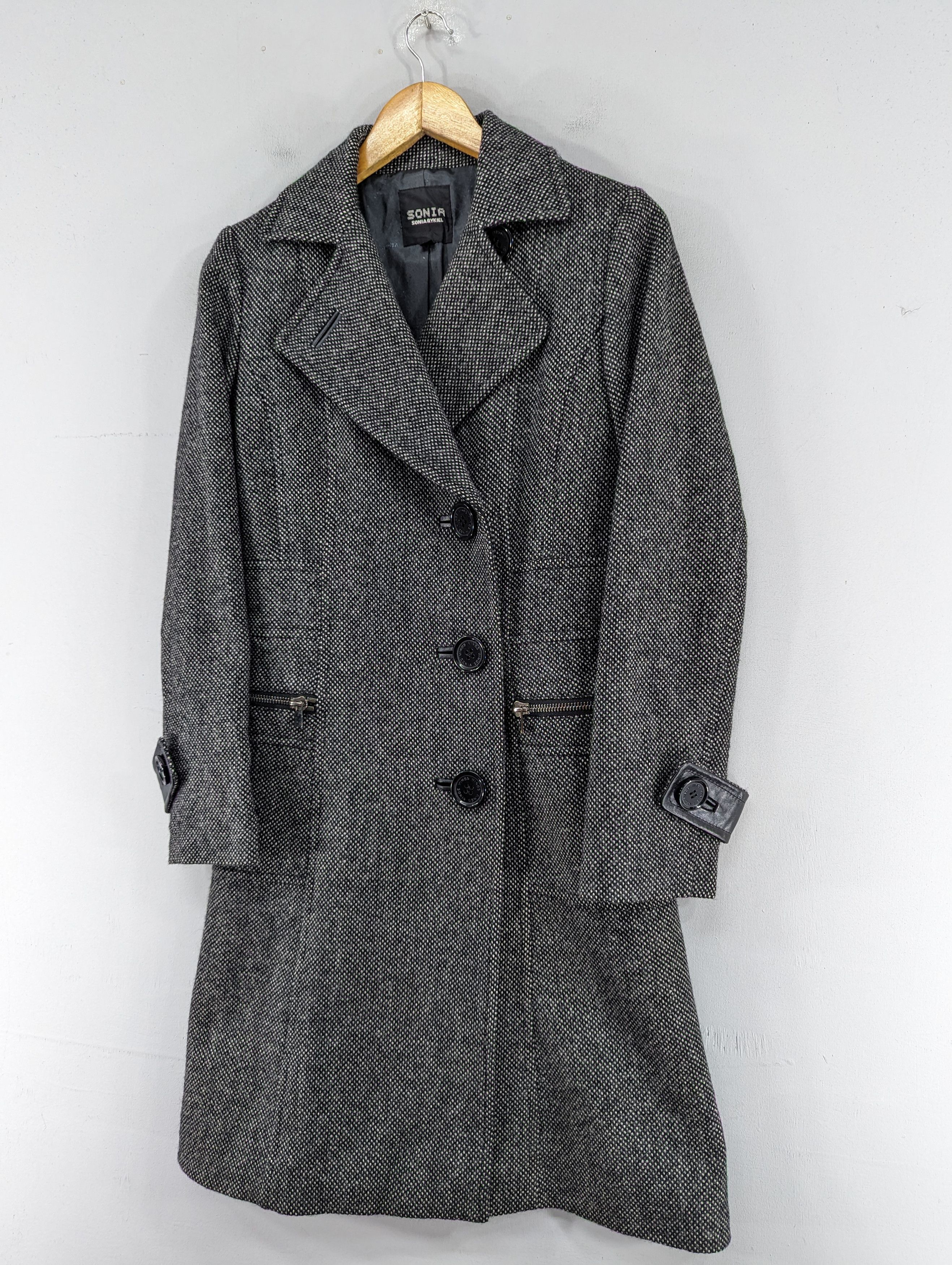 Sonia Rykiel Sonia By Sonia Rykiel Wool Coat Jacket Size XS / US 0-2 / IT 36-38 - 2 Thumbnail