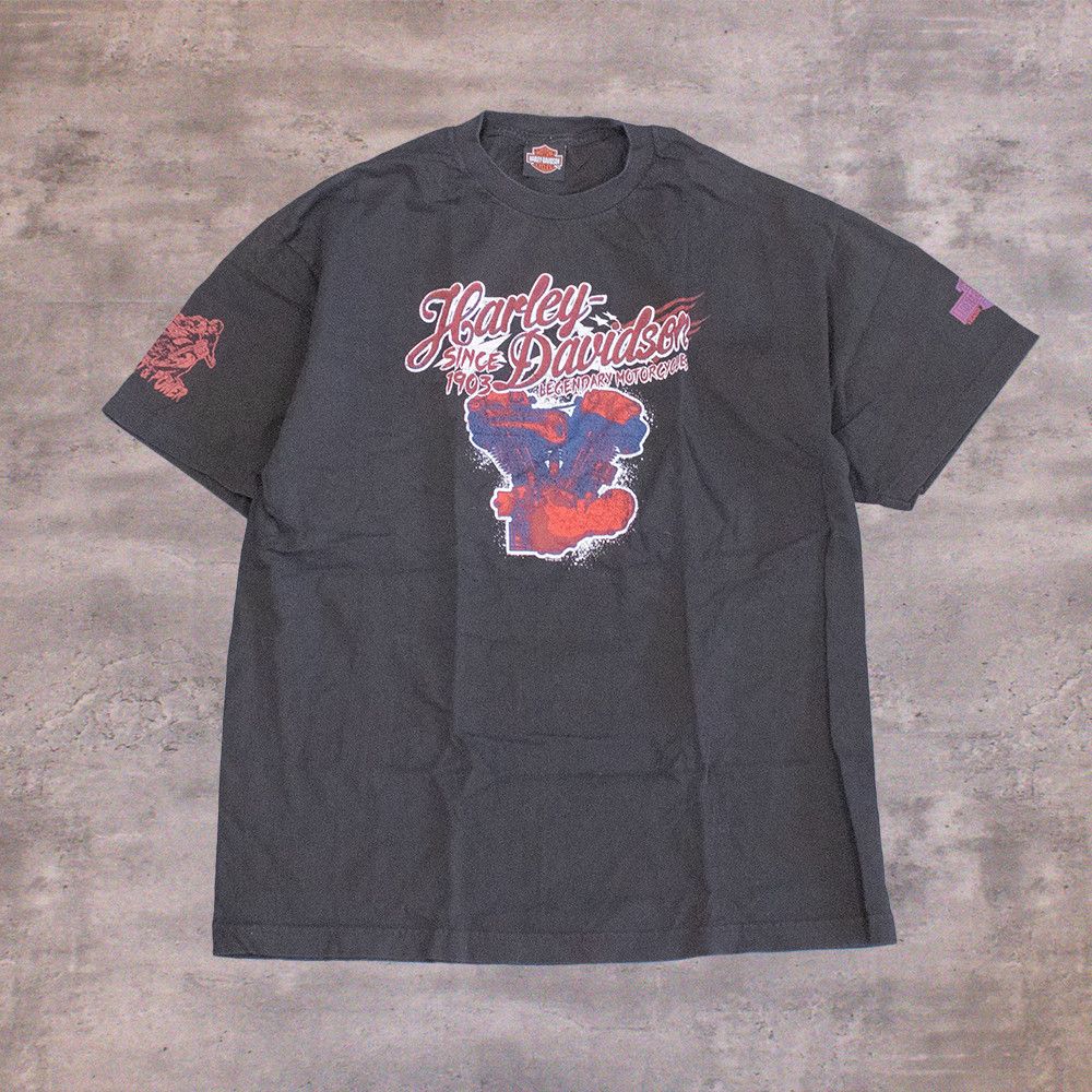 Harley Davidson Y2K 2016 Harley Davidson Badlands Black Double Stitch Tee Size US L / EU 52-54 / 3 - 1 Thumbnail
