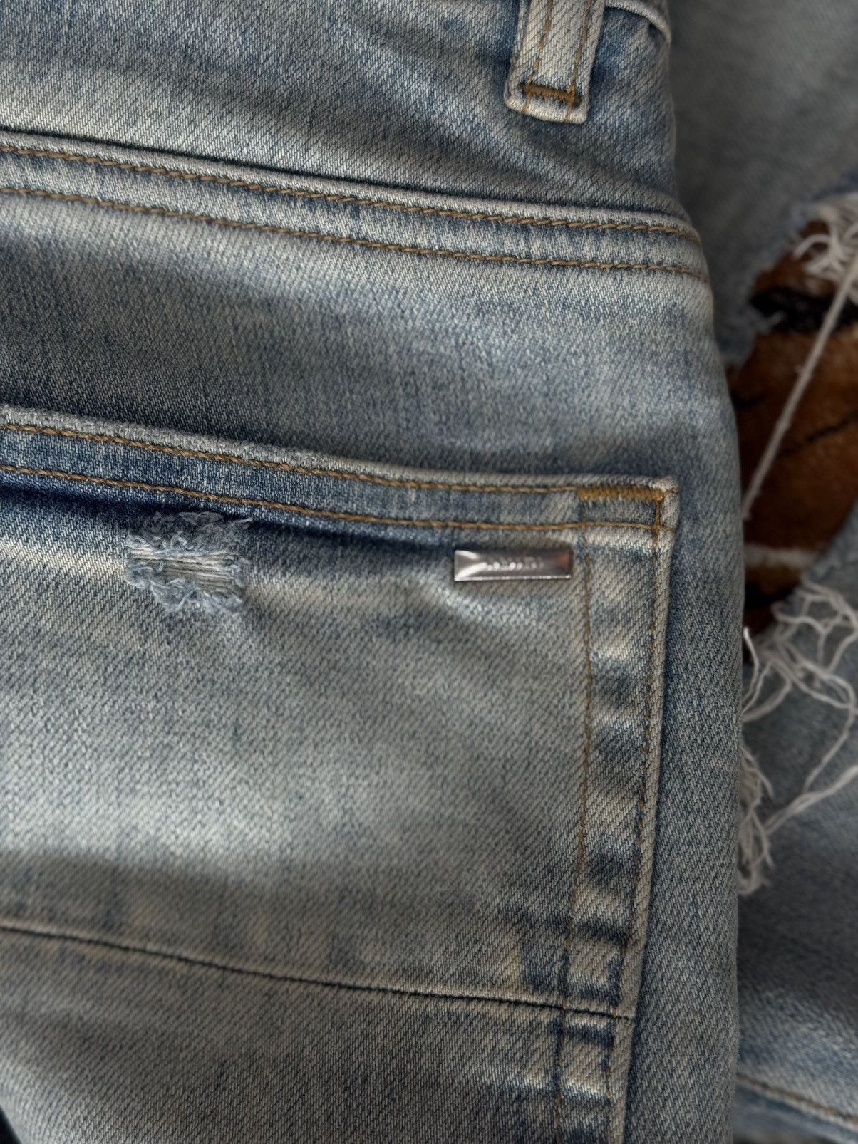 Amiri Amiri Blue Jeans Cheetah Patch Rare Size 30 Flawless 🧼 Size US 30 / EU 46 - 14 Thumbnail