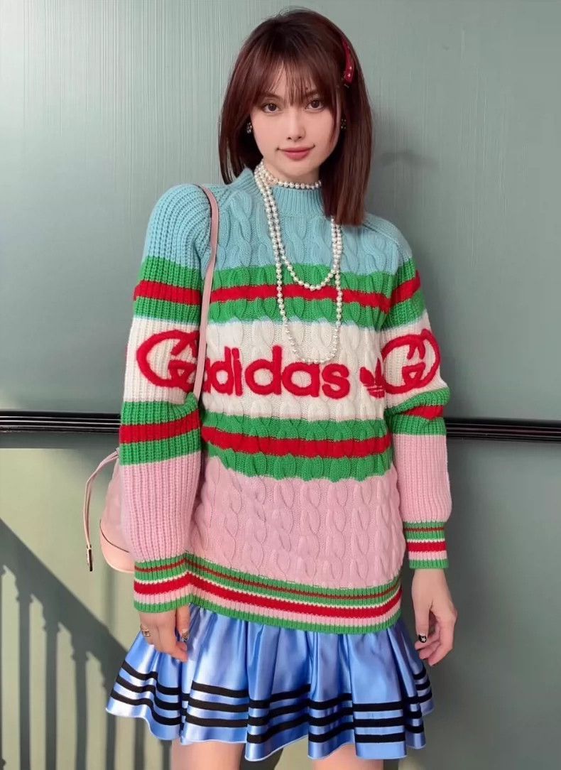 Gucci Gucci x Adidas Colorful Knit Sweater-2506 Size US S / EU 44-46 / 1 - 9 Thumbnail