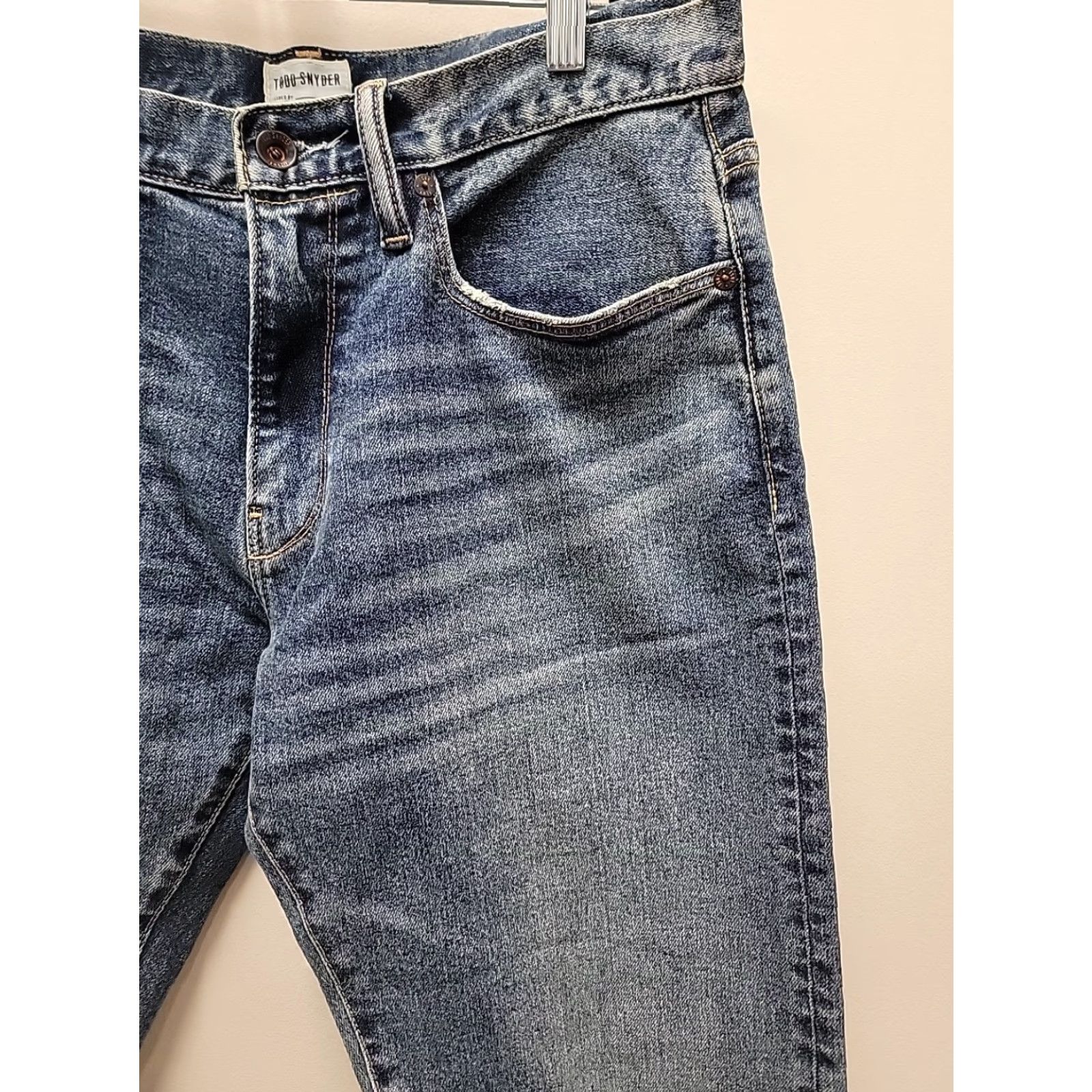Todd Snyder Todd Snyder Mens Slim Jeans 32x34 5-Pocket Denim Cotton Blend Blue Slim Fit Stretch Size US 32 / EU 48 - 5 Thumbnail