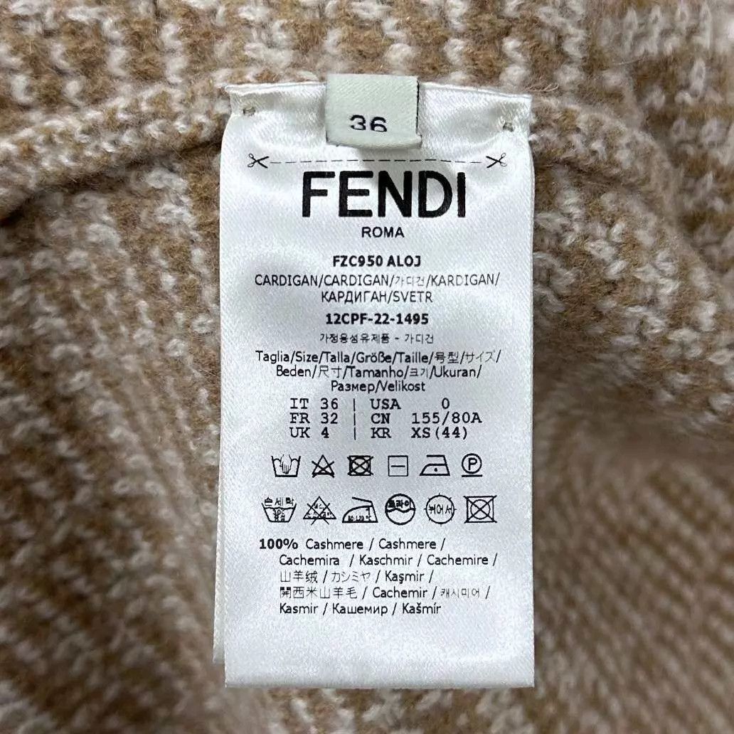 Fendi FENDI new cashmere all over print cardigan size 36 Size XS / US 0-2 / IT 36-38 - 6 Thumbnail