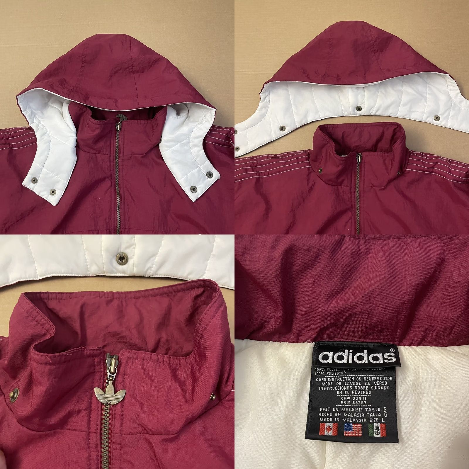 Adidas VINTAGE Adidas Walt Disney Womens Large Red Hooded Puffer Jacket 80s Operations 80s Size L / US 10 / IT 46 - 9 Thumbnail