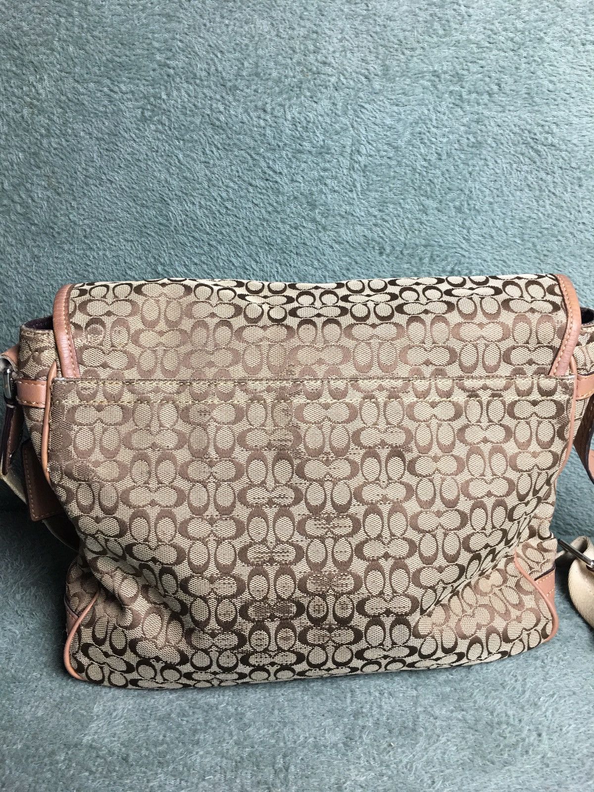 Coach COACH Vintage Monogram Logo Canvas Messenger Shoulder Bag Size ONE SIZE - 4 Thumbnail
